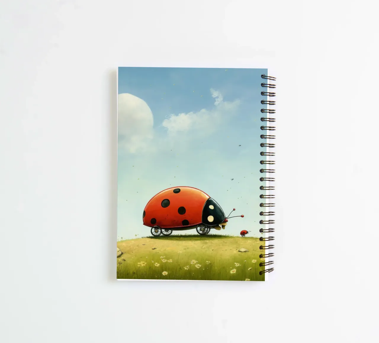 Minimal Ladybug 2 spiral notebook by Minimal Animal Art