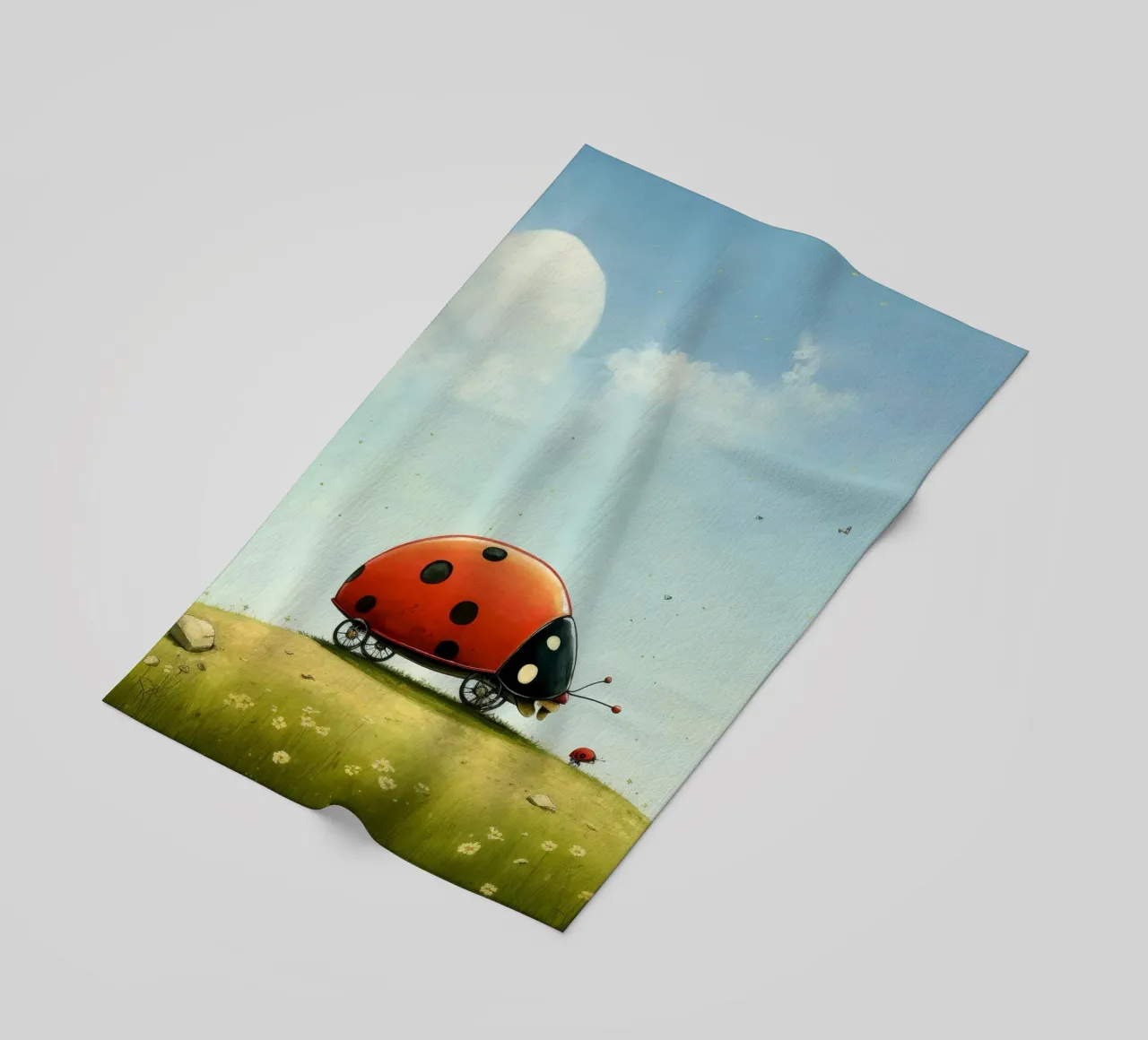 Coccinella minimale 2 telo mare da Minimal Animal Art