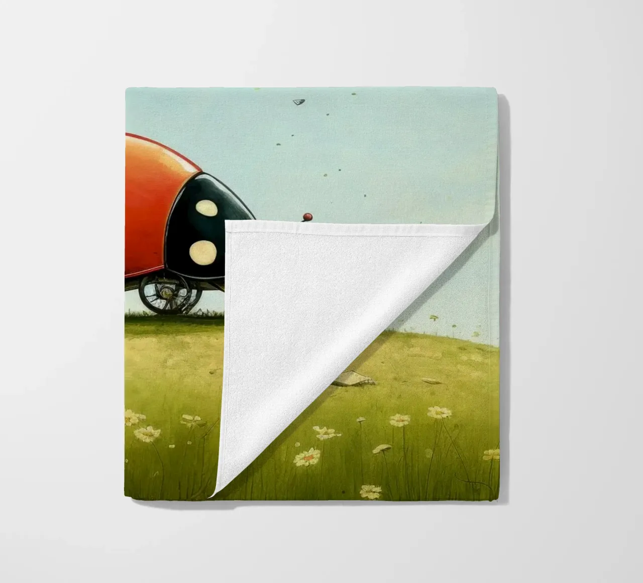 Coccinella minimale 2 telo mare da Minimal Animal Art