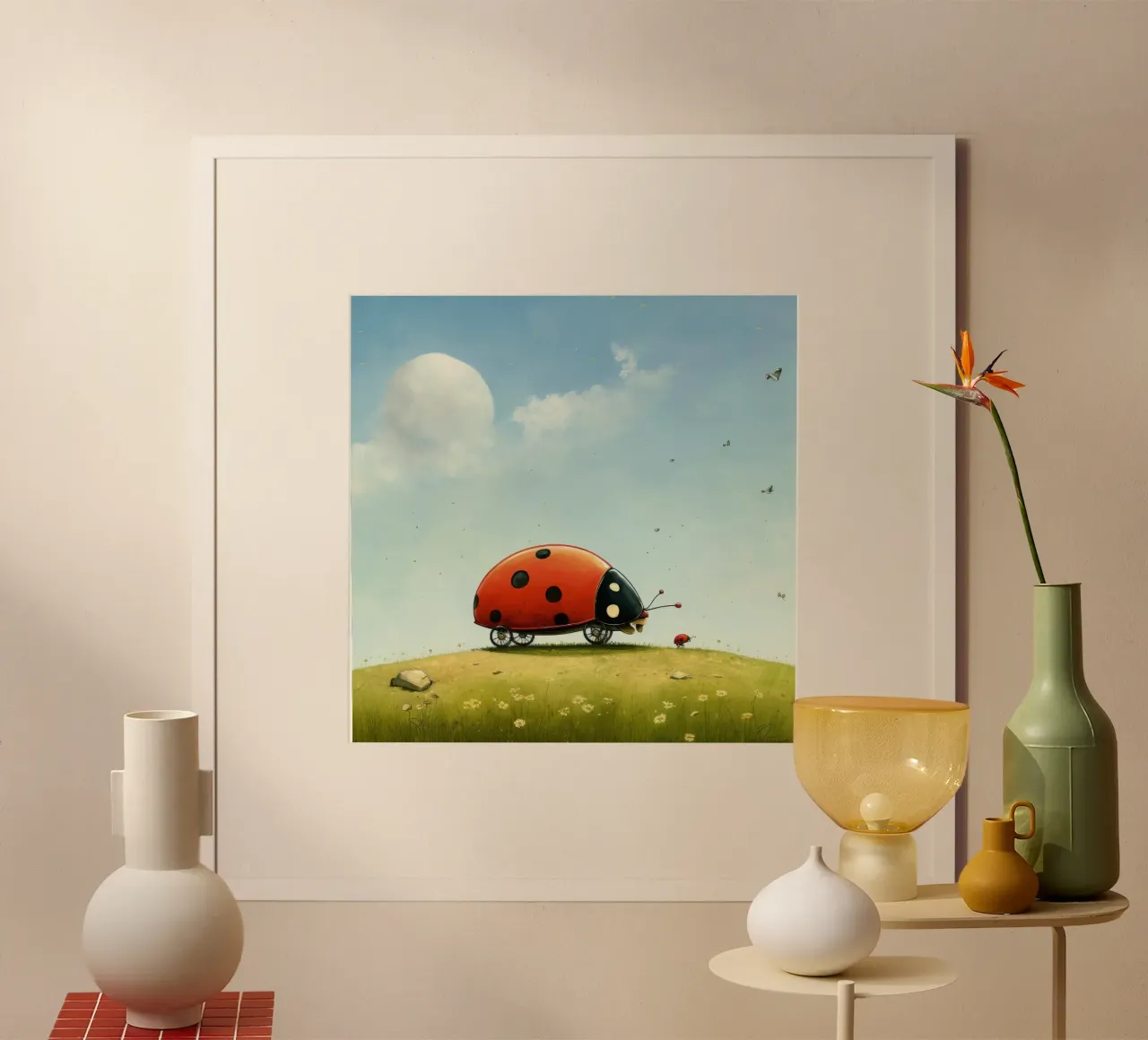 Coccinella minimale 2 carta hahnemühle da Minimal Animal Art