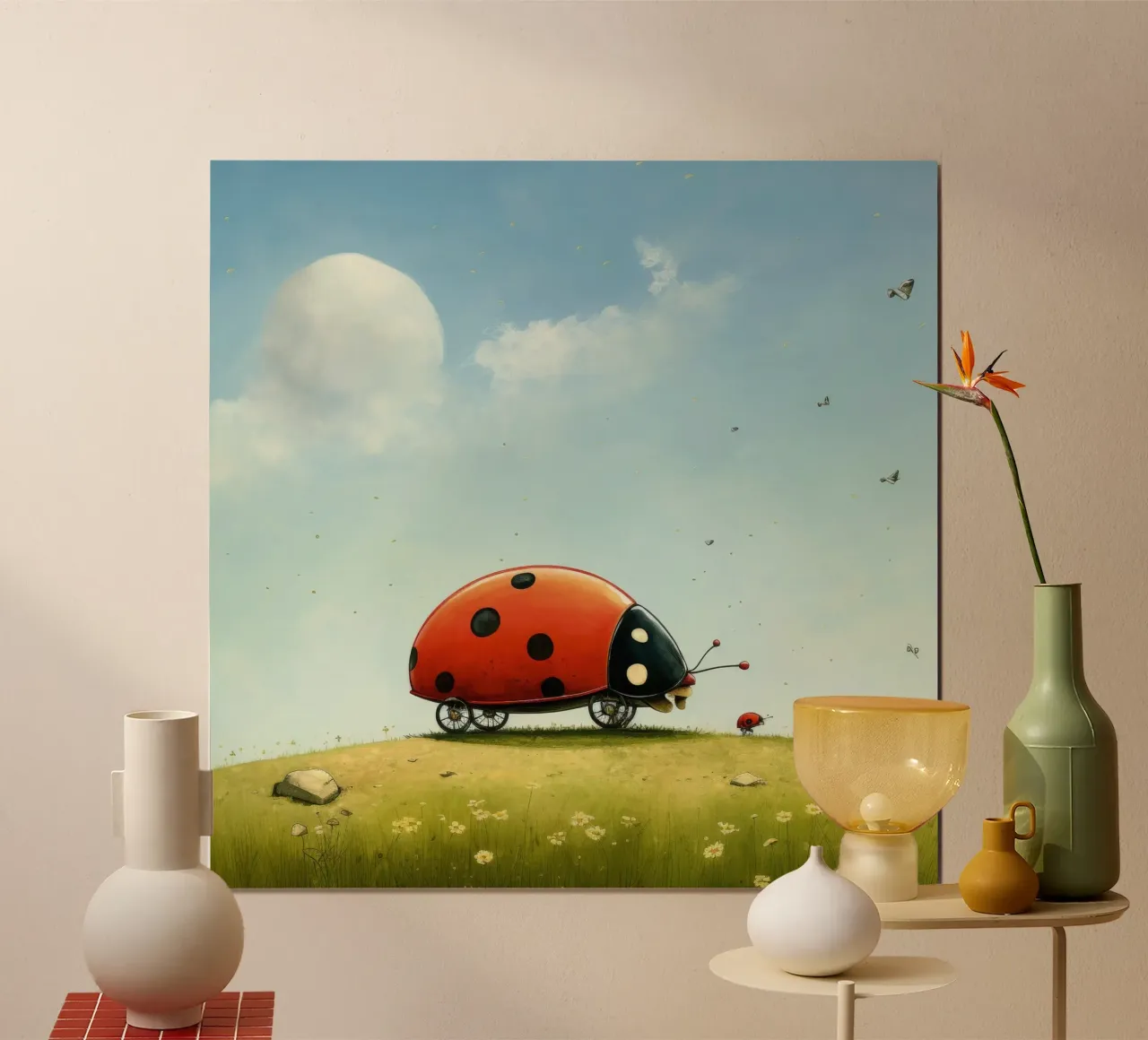 Coccinella minimale 2 carta hahnemühle da Minimal Animal Art