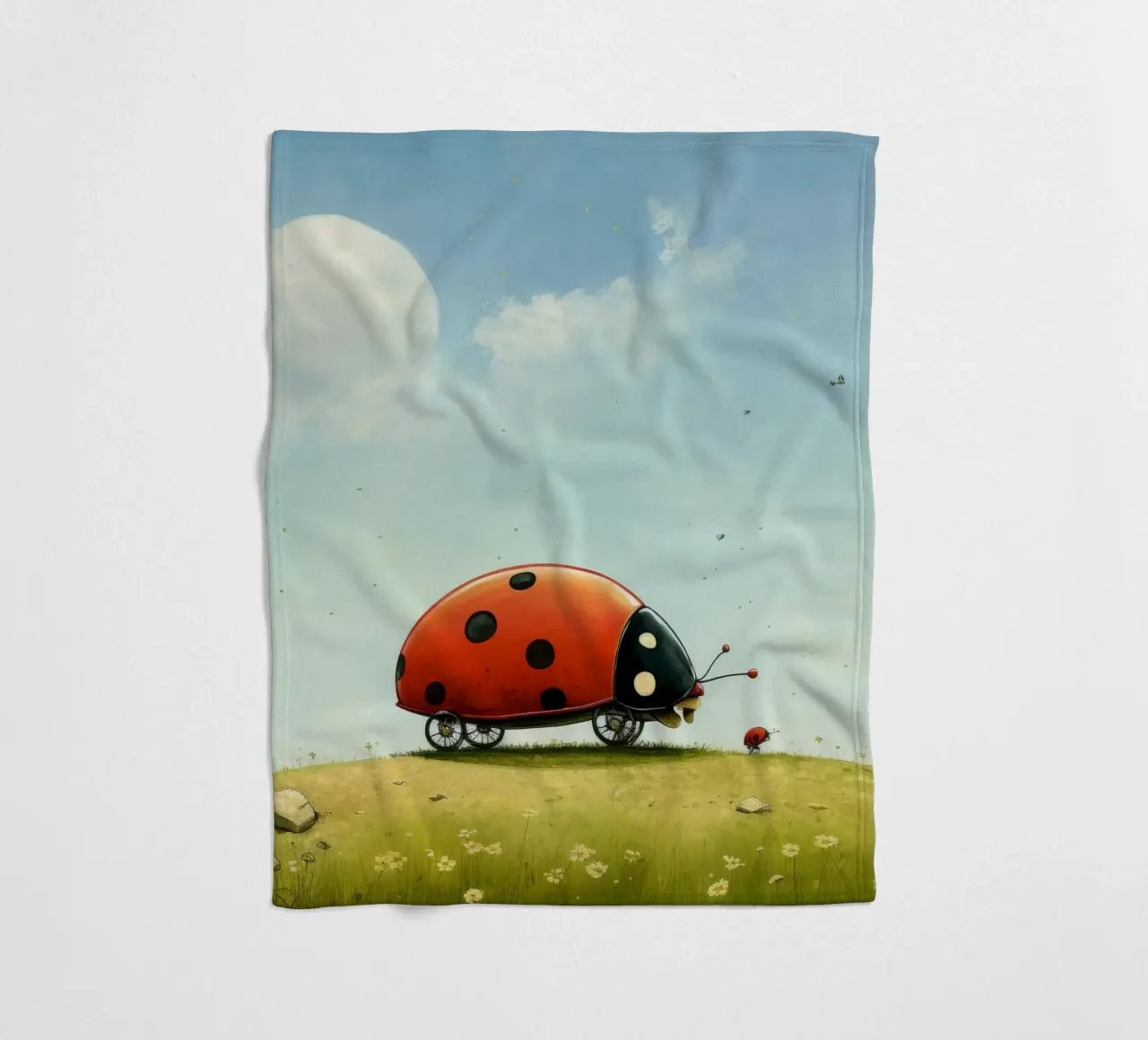 Coccinella minimale 2 coperta in pile da Minimal Animal Art
