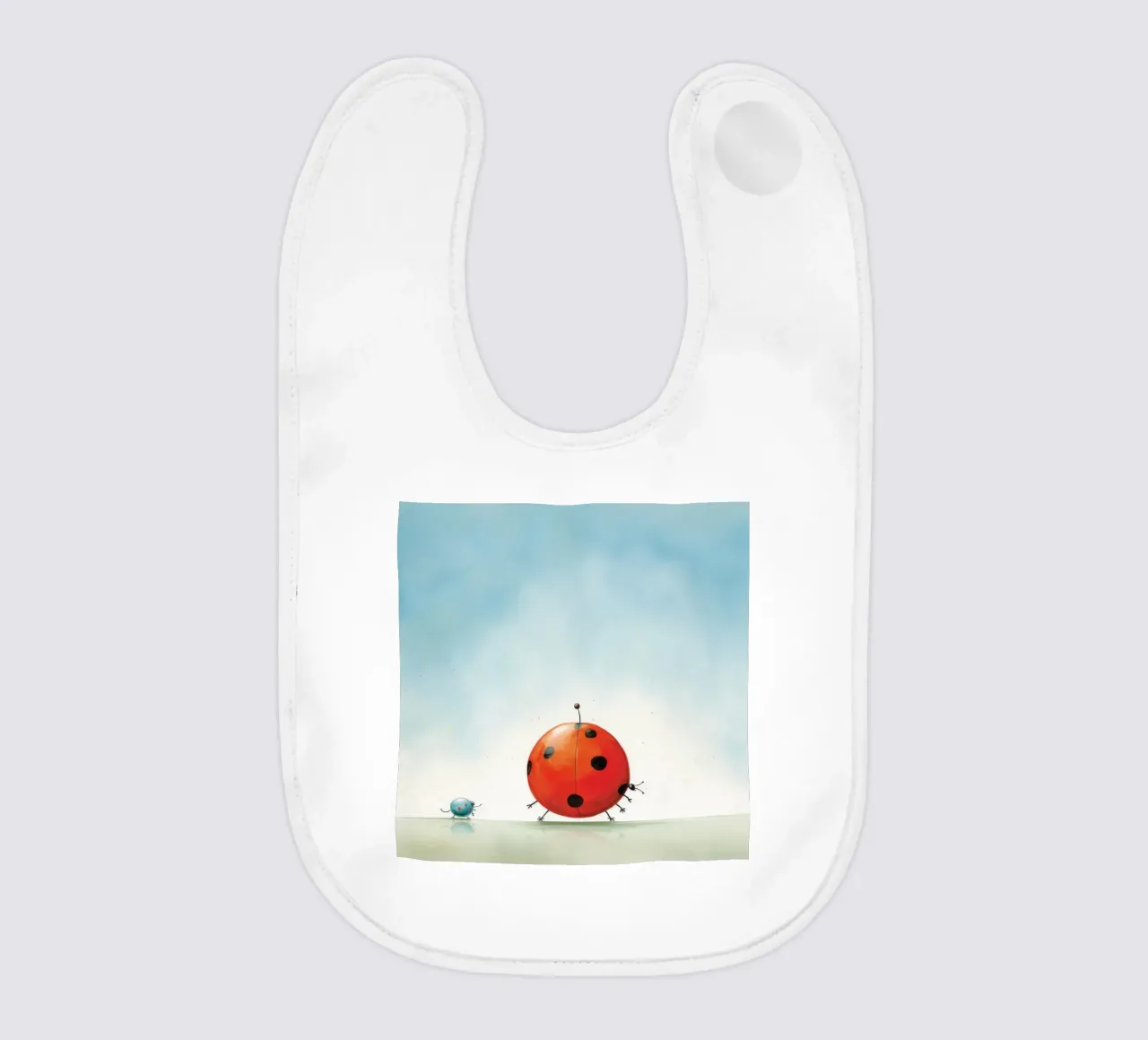 Coccinella minimale 3 bavaglino da Minimal Animal Art