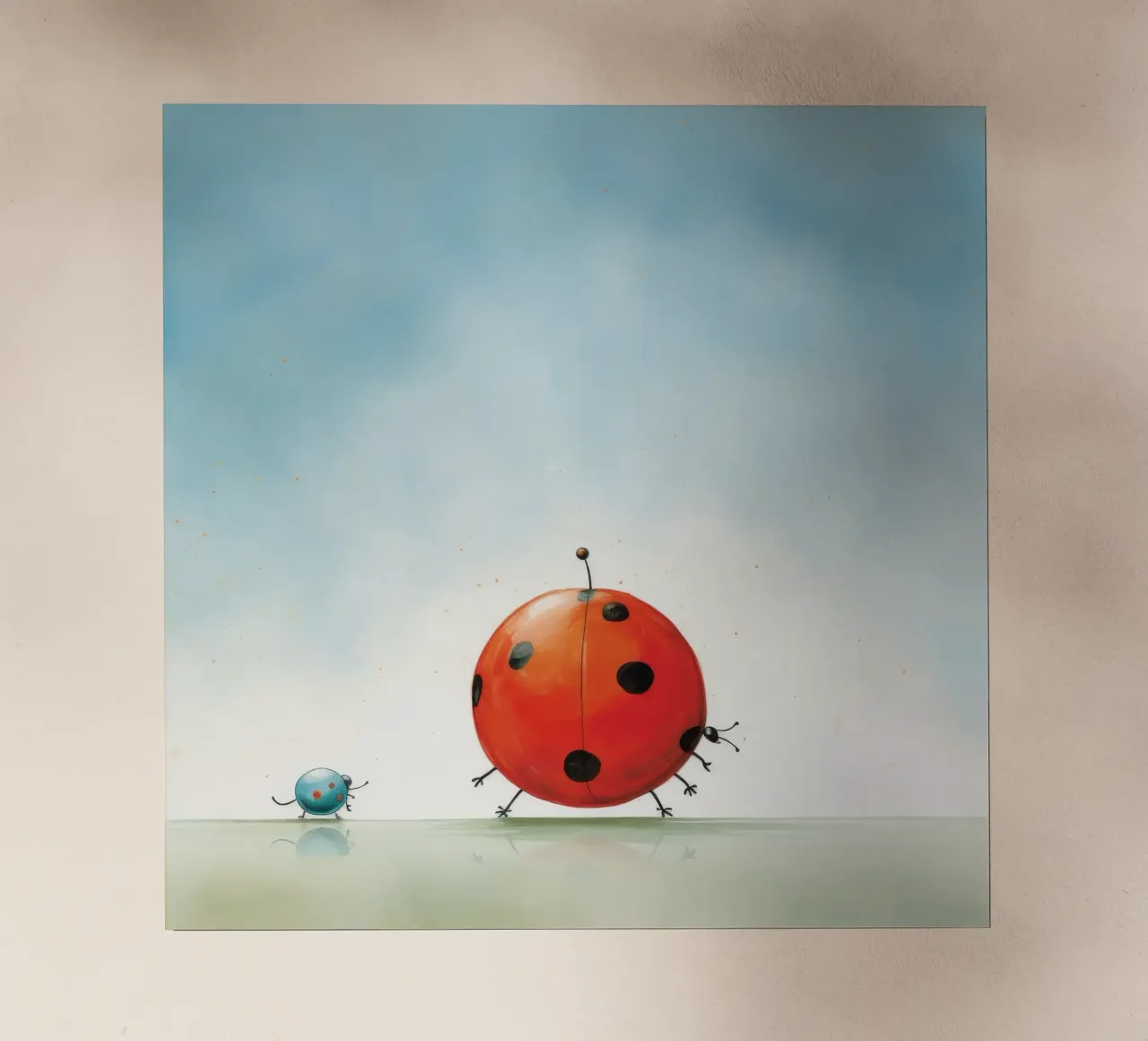 Coccinella minimale 3 pellicola backlit da Minimal Animal Art