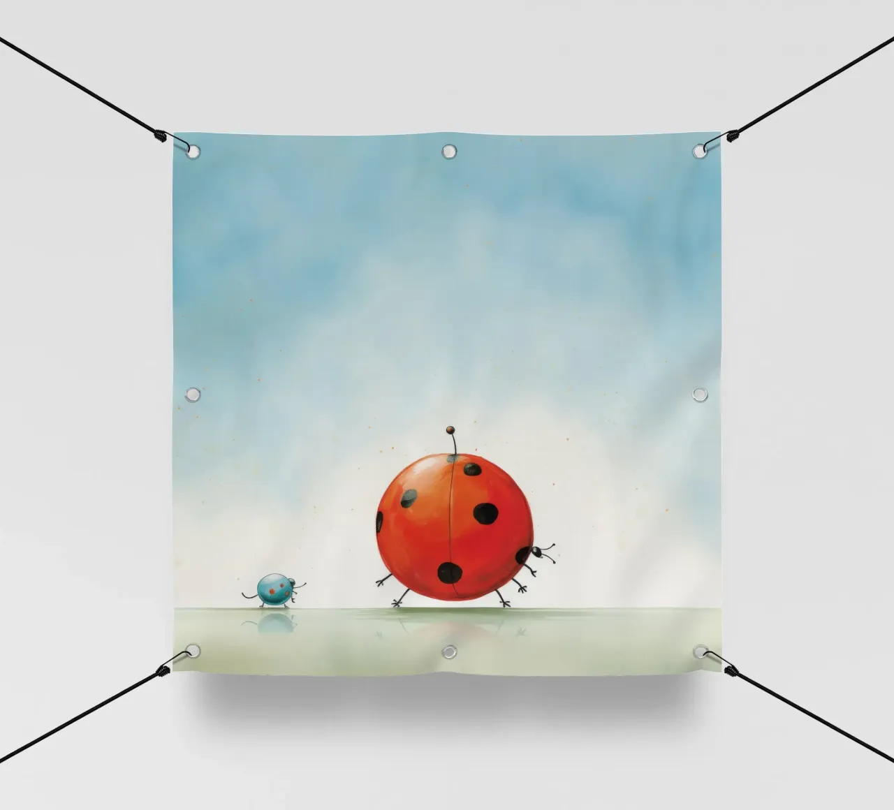 Coccinella minimale 3 telo in pvc da Minimal Animal Art