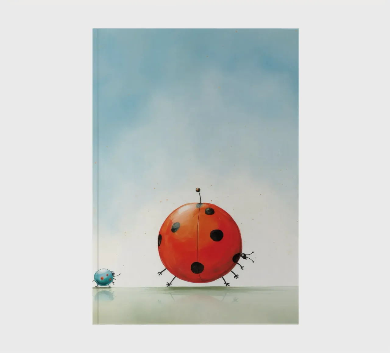Minimal Ladybug 3 notebook by Minimal Animal Art