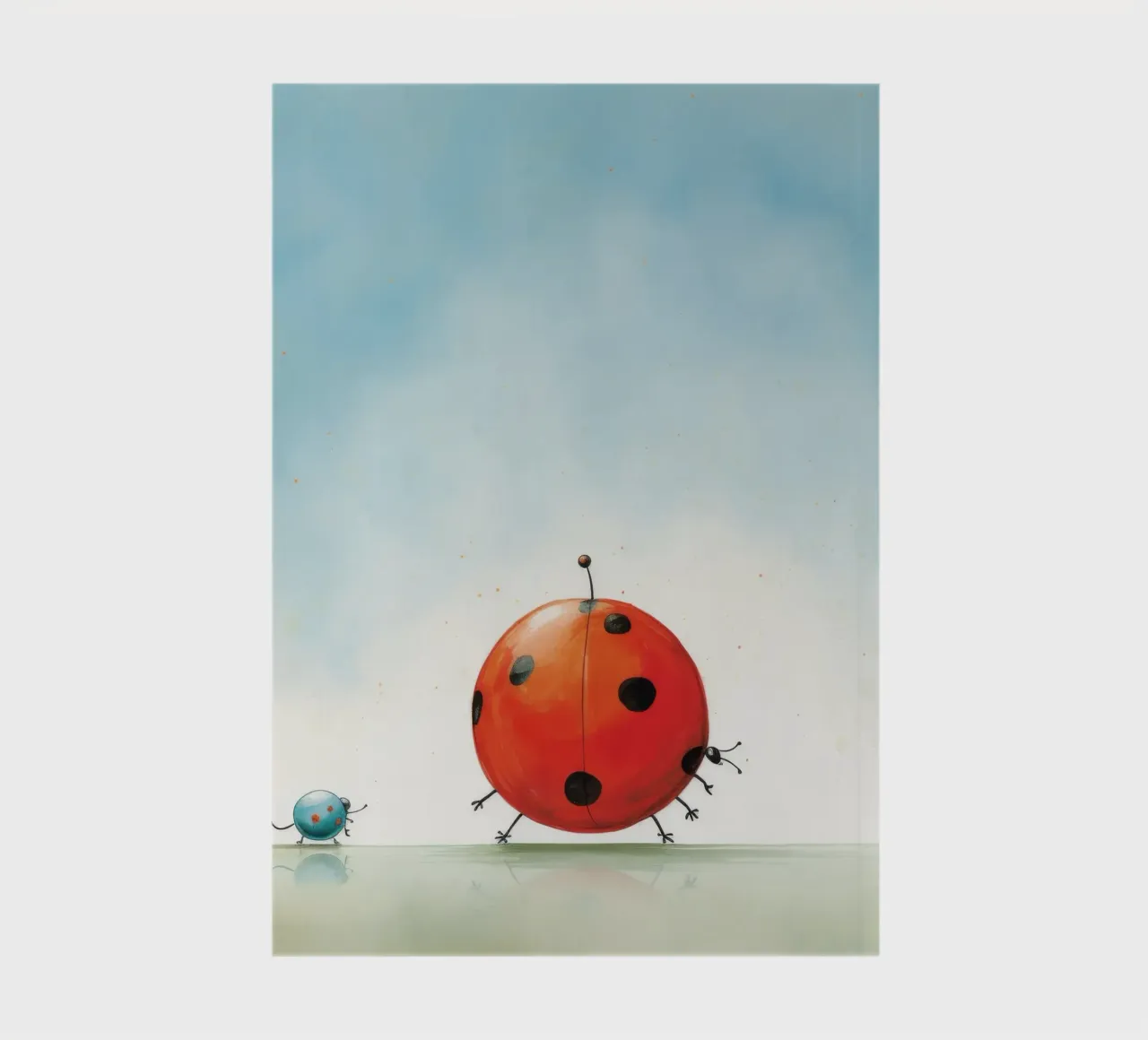 Minimal Ladybug 3 notebook by Minimal Animal Art