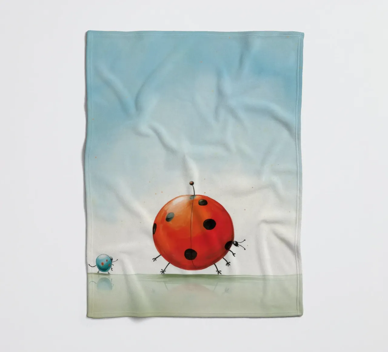 Coccinella minimale 3 coperta in pile da Minimal Animal Art