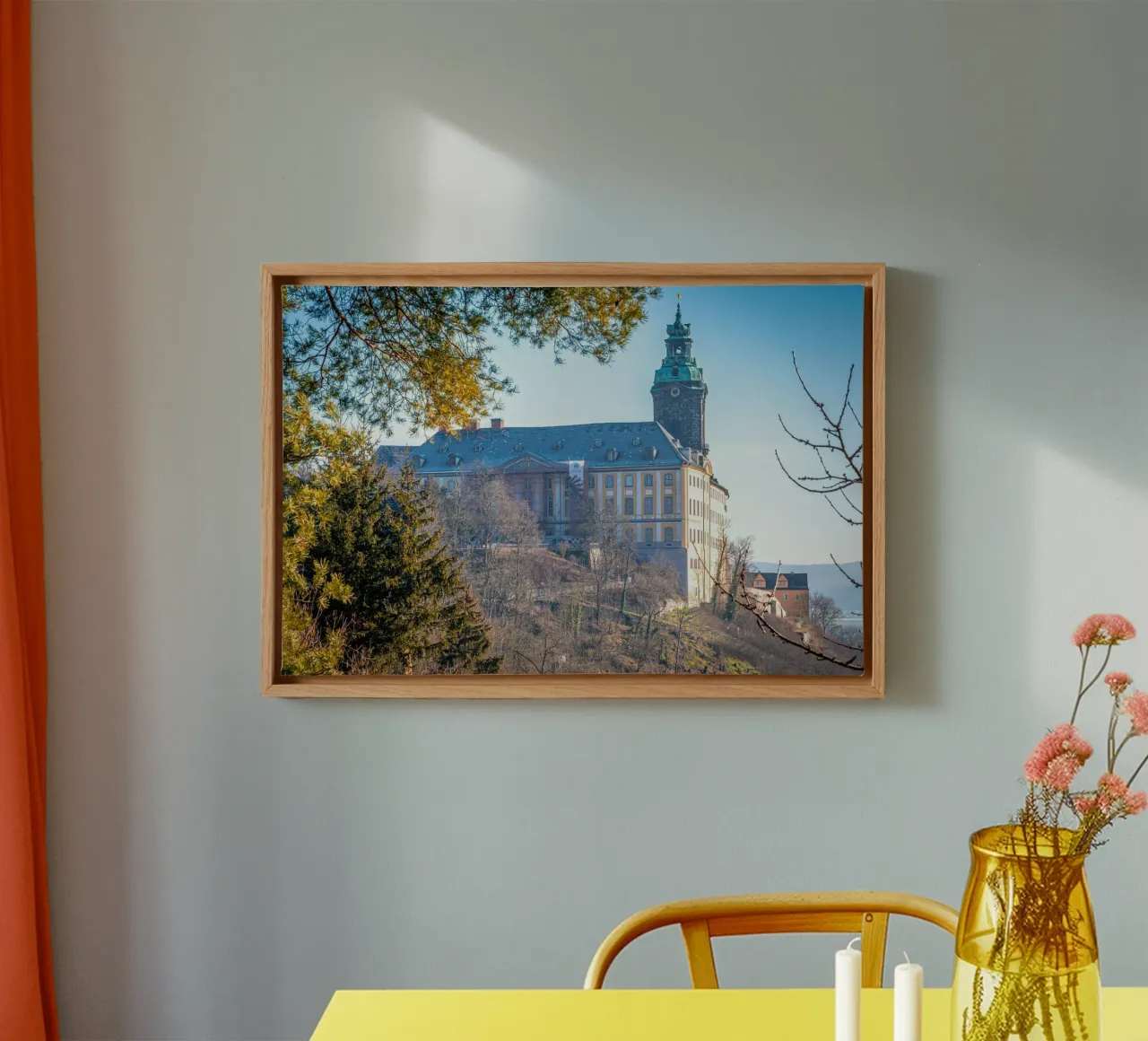 Kasteel Heidecksburg in Rudolstadt canvas met Baklijst van Marcus Beckert | Fotografie