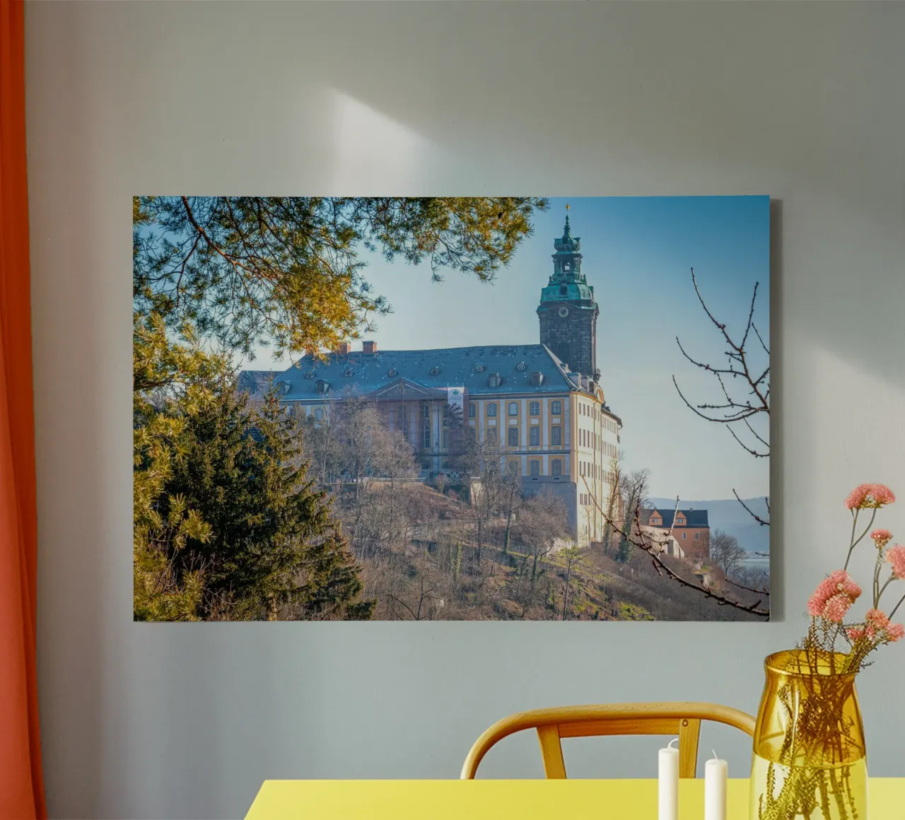 Kasteel Heidecksburg in Rudolstadt canvas met Baklijst van Marcus Beckert | Fotografie