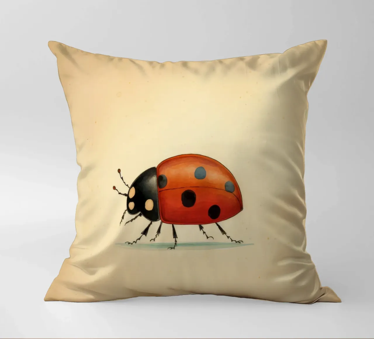 Coccinella minimale 4 cuscino da Minimal Animal Art