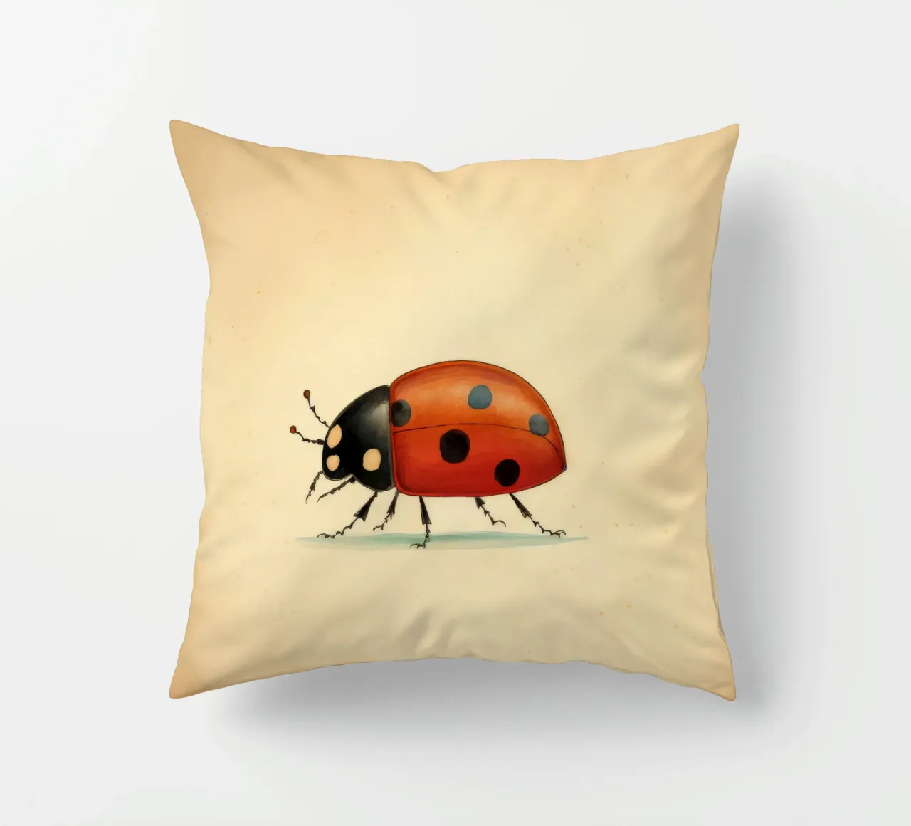 Coccinella minimale 4 cuscino da Minimal Animal Art