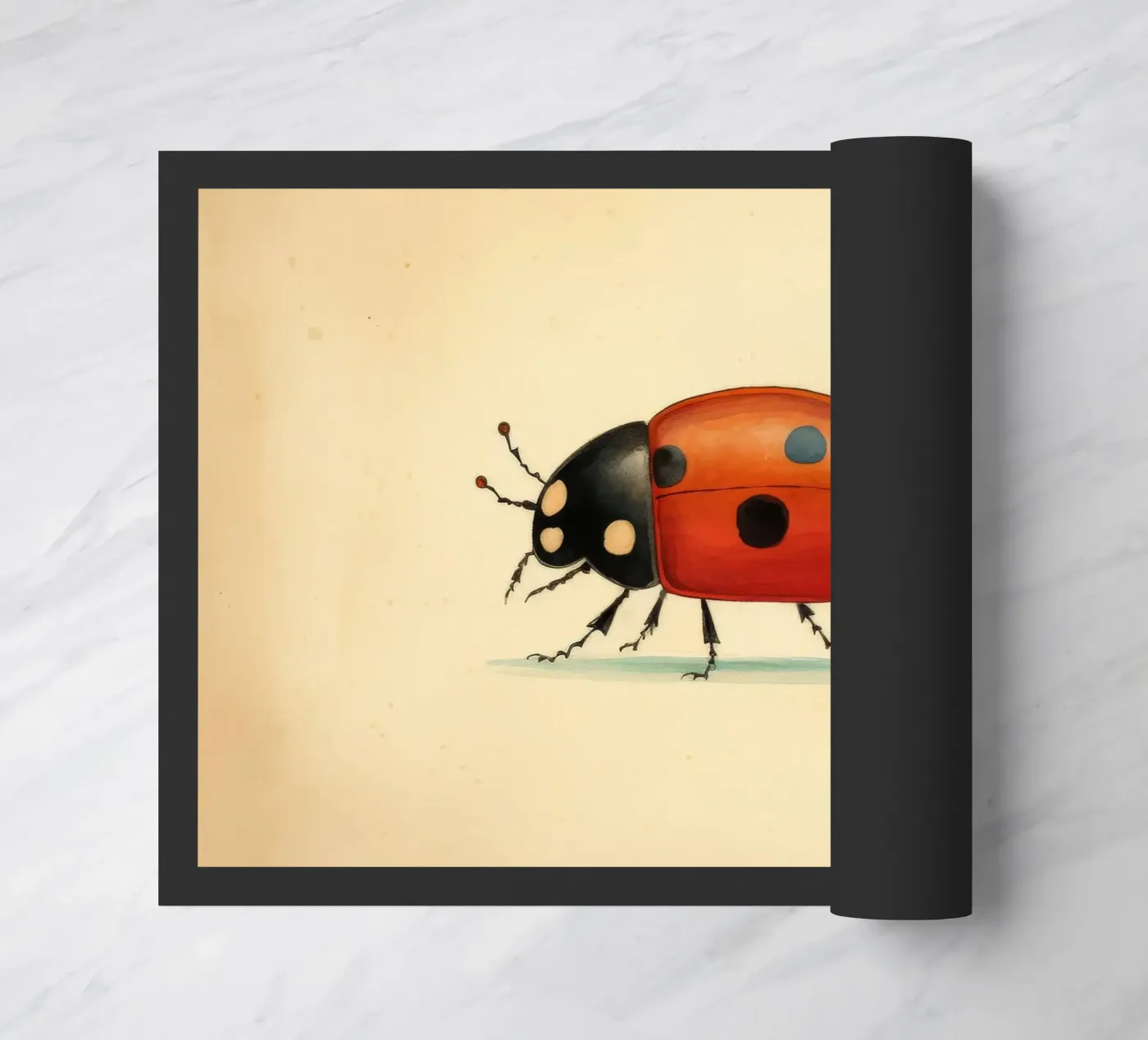 Minimal Ladybug Fußmatte von Minimal Animal Art
