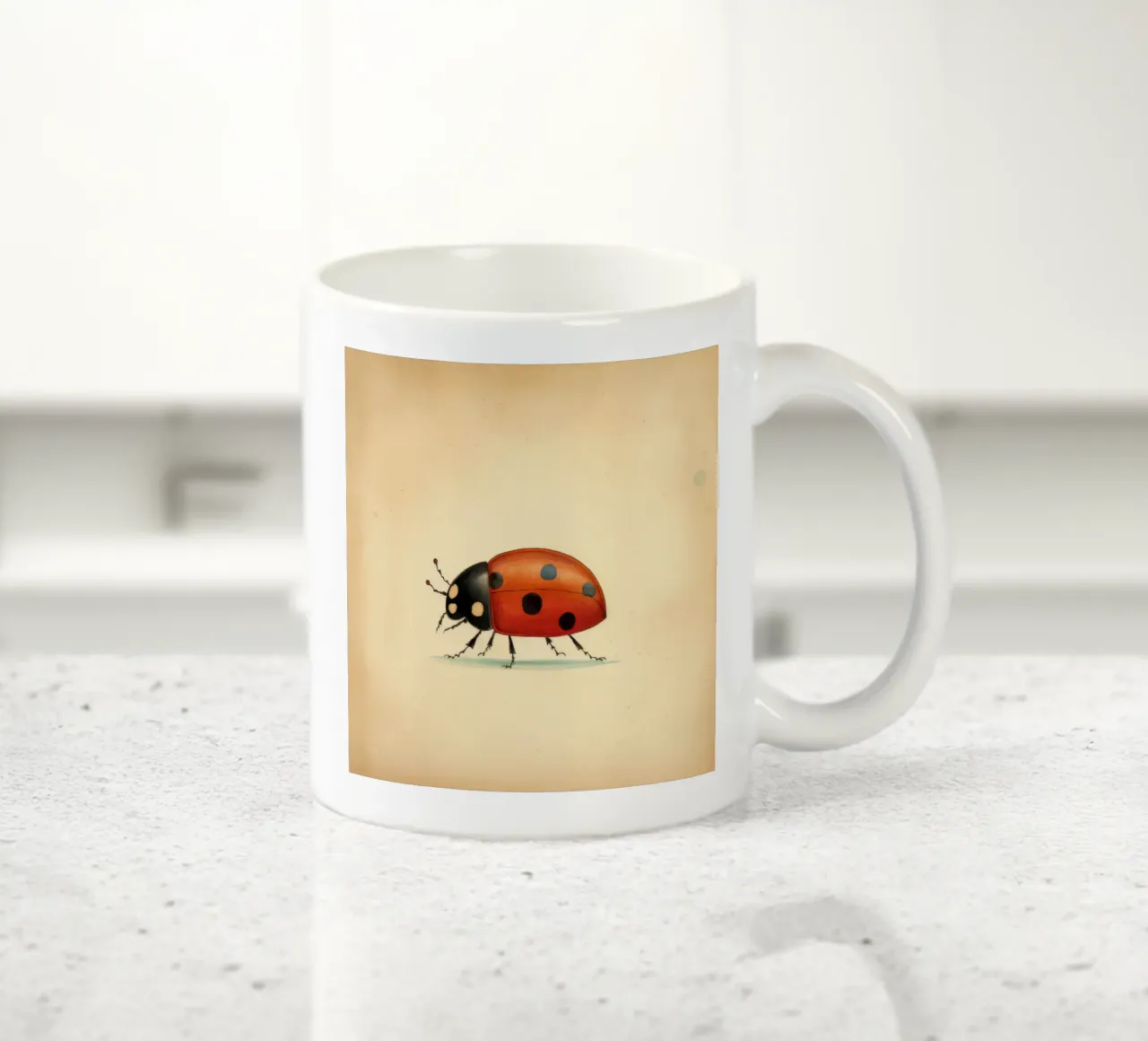 Coccinella minimale 4 tazza in ceramica da Minimal Animal Art