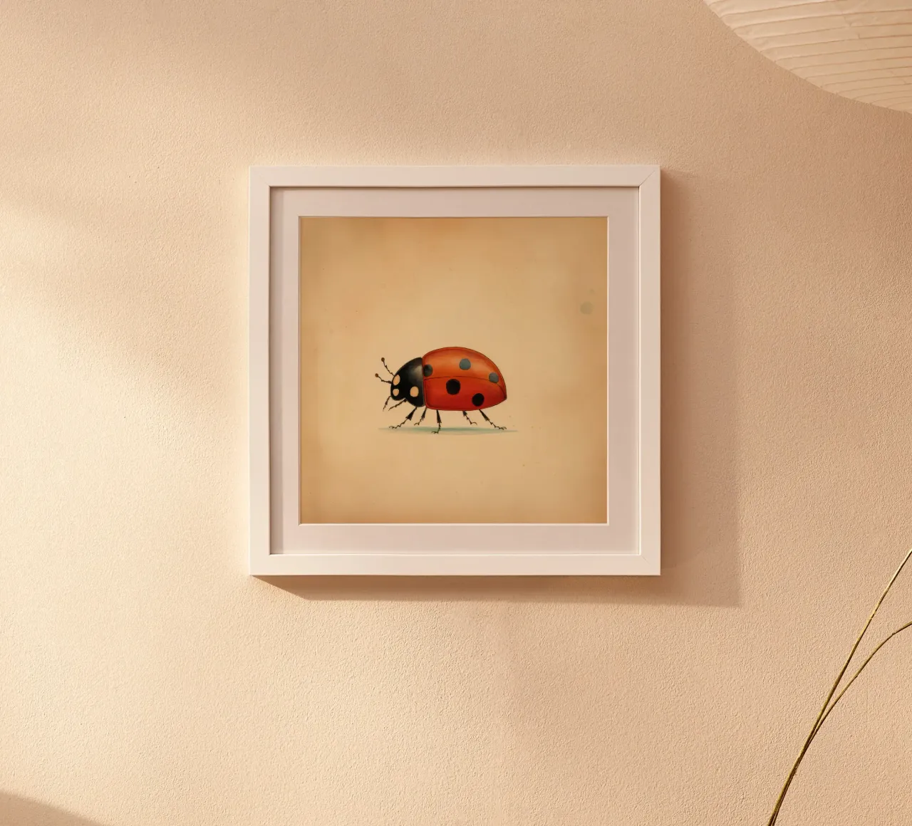 Minimal Ladybird poster da Minimal Animal Art