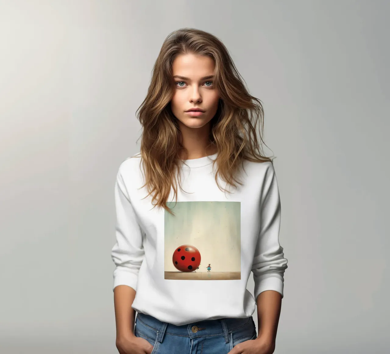 Coccinella minima 1 felpa da Minimal Animal Art