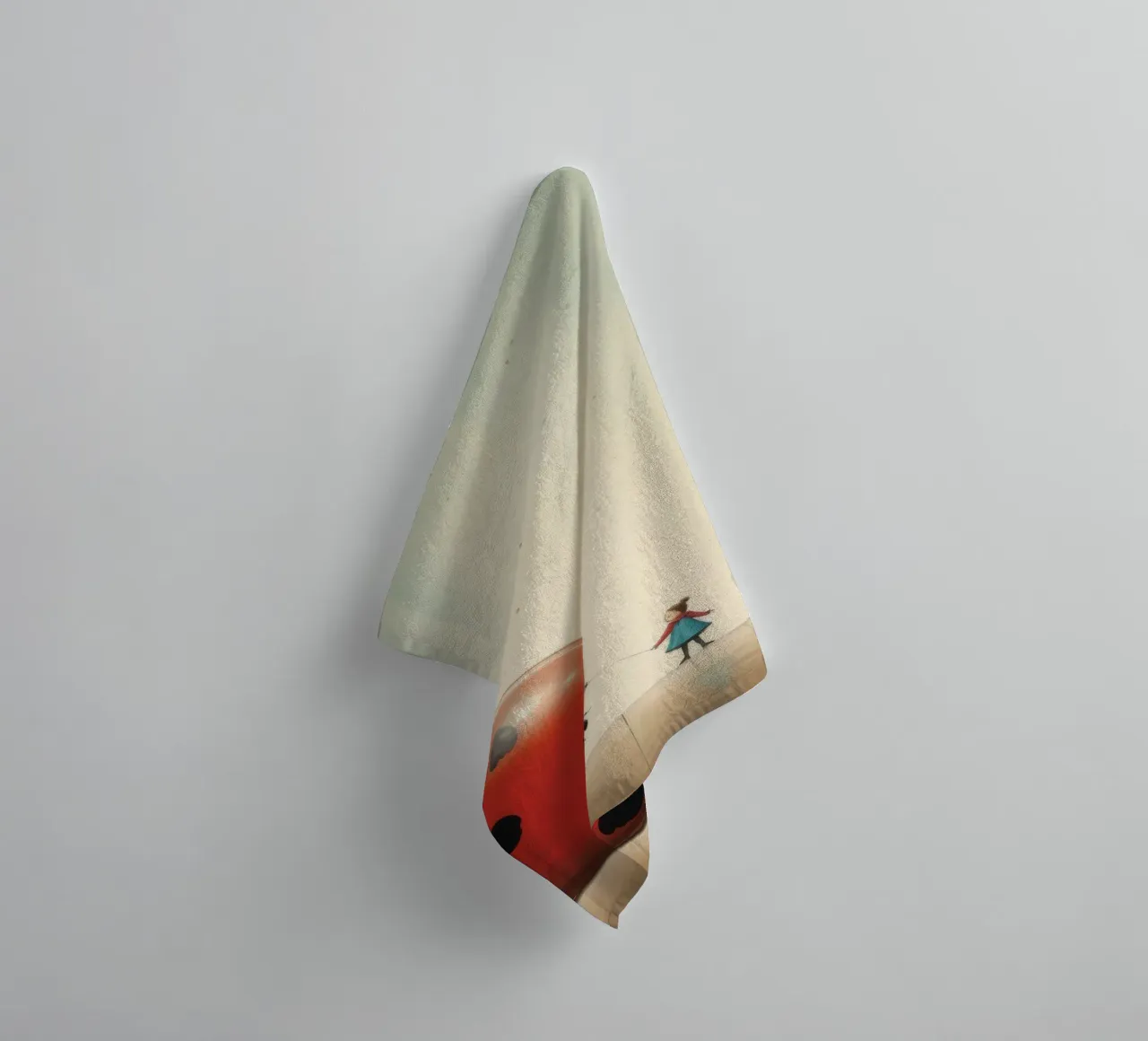 Minimal Ladybug 1 towel by Minimal Animal Art