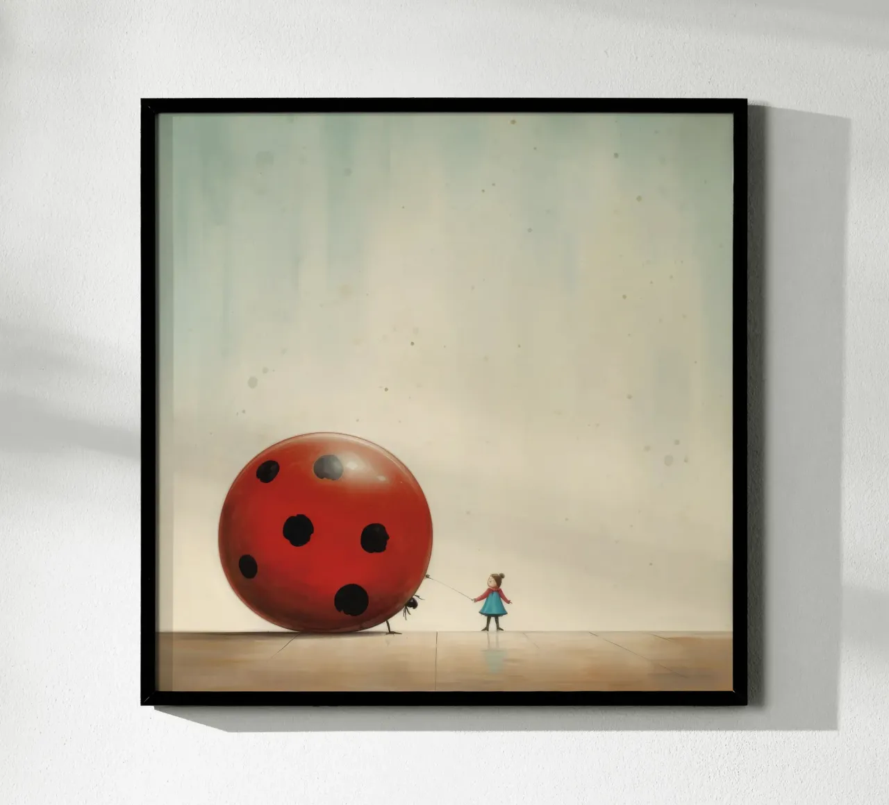 Minimal Ladybug poster da Minimal Animal Art