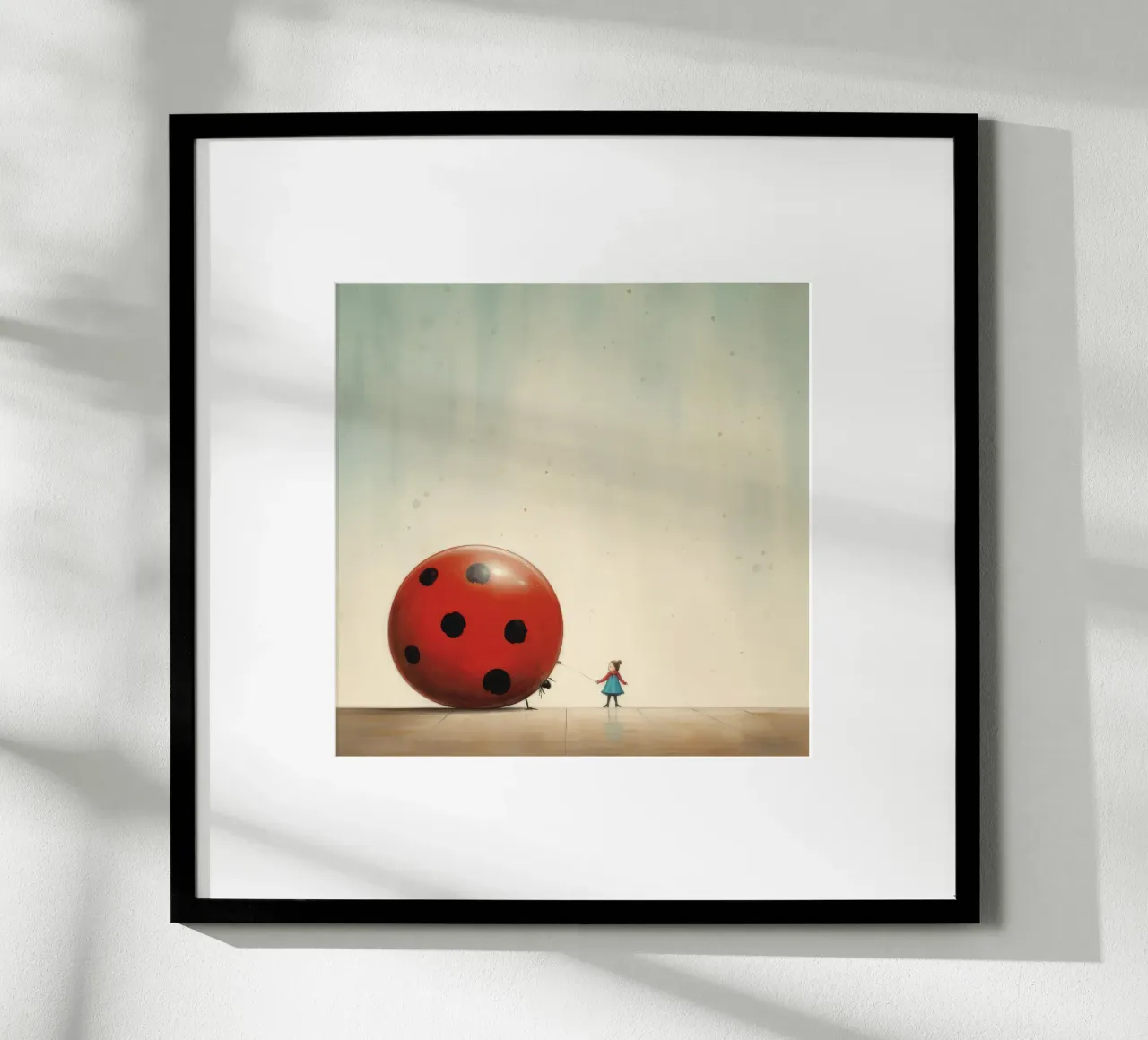 Minimal Ladybug poster da Minimal Animal Art