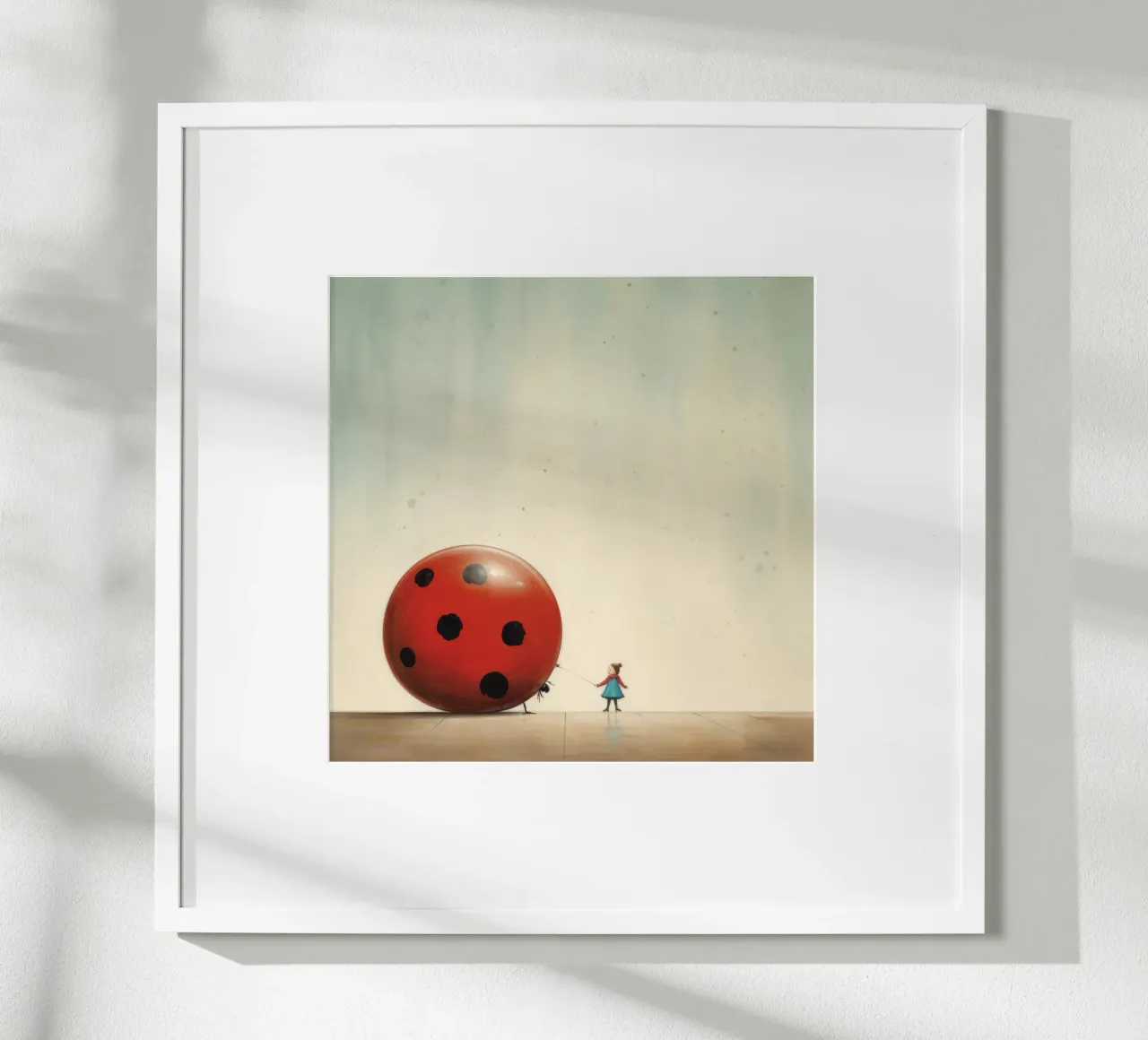 Minimal Ladybug poster da Minimal Animal Art