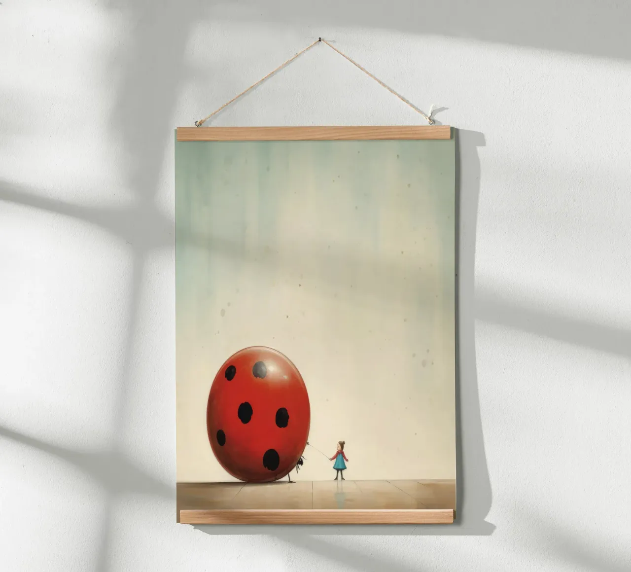 Minimal Ladybug poster da Minimal Animal Art