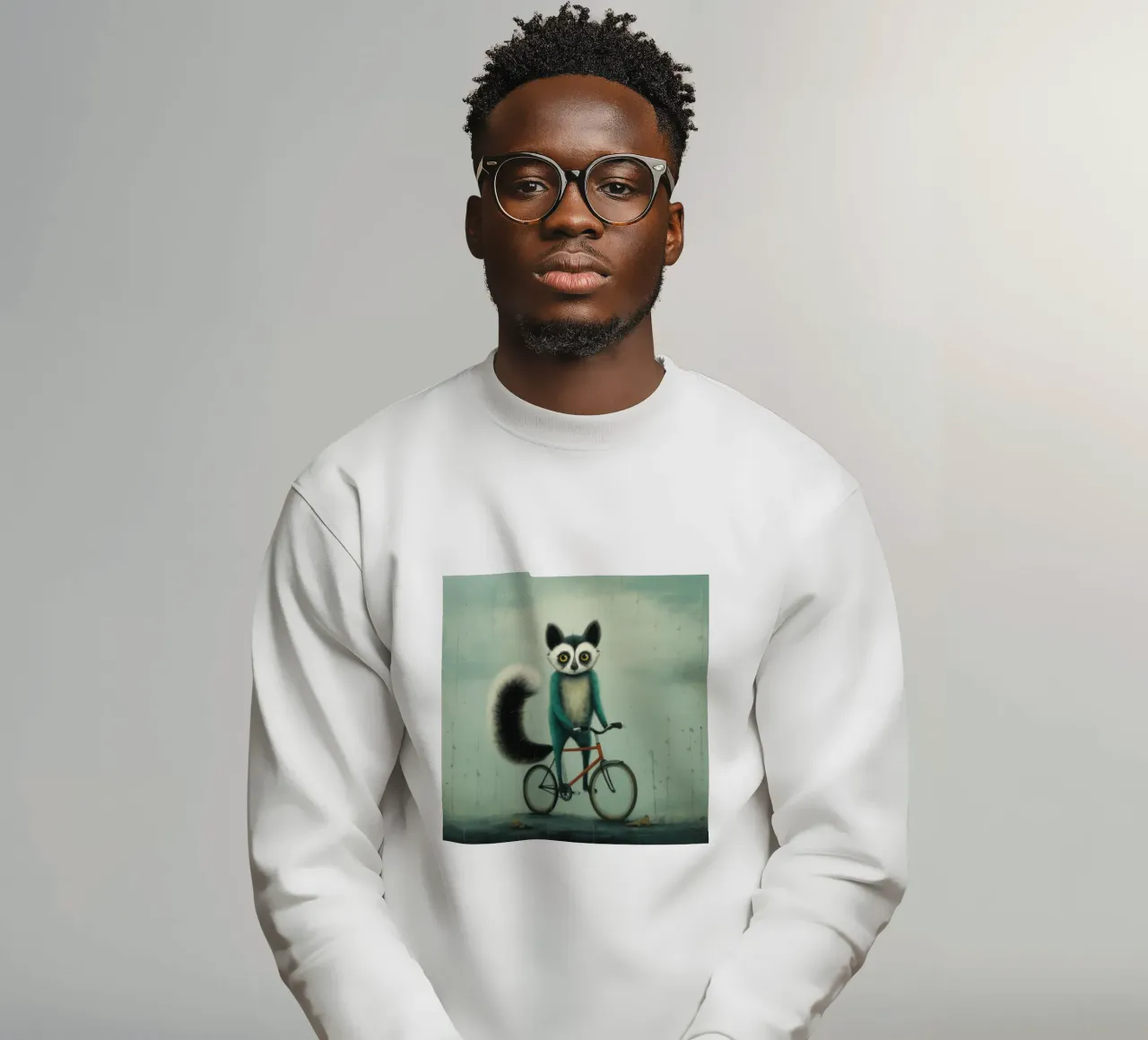 Lemure minimo 2 felpa da Minimal Animal Art