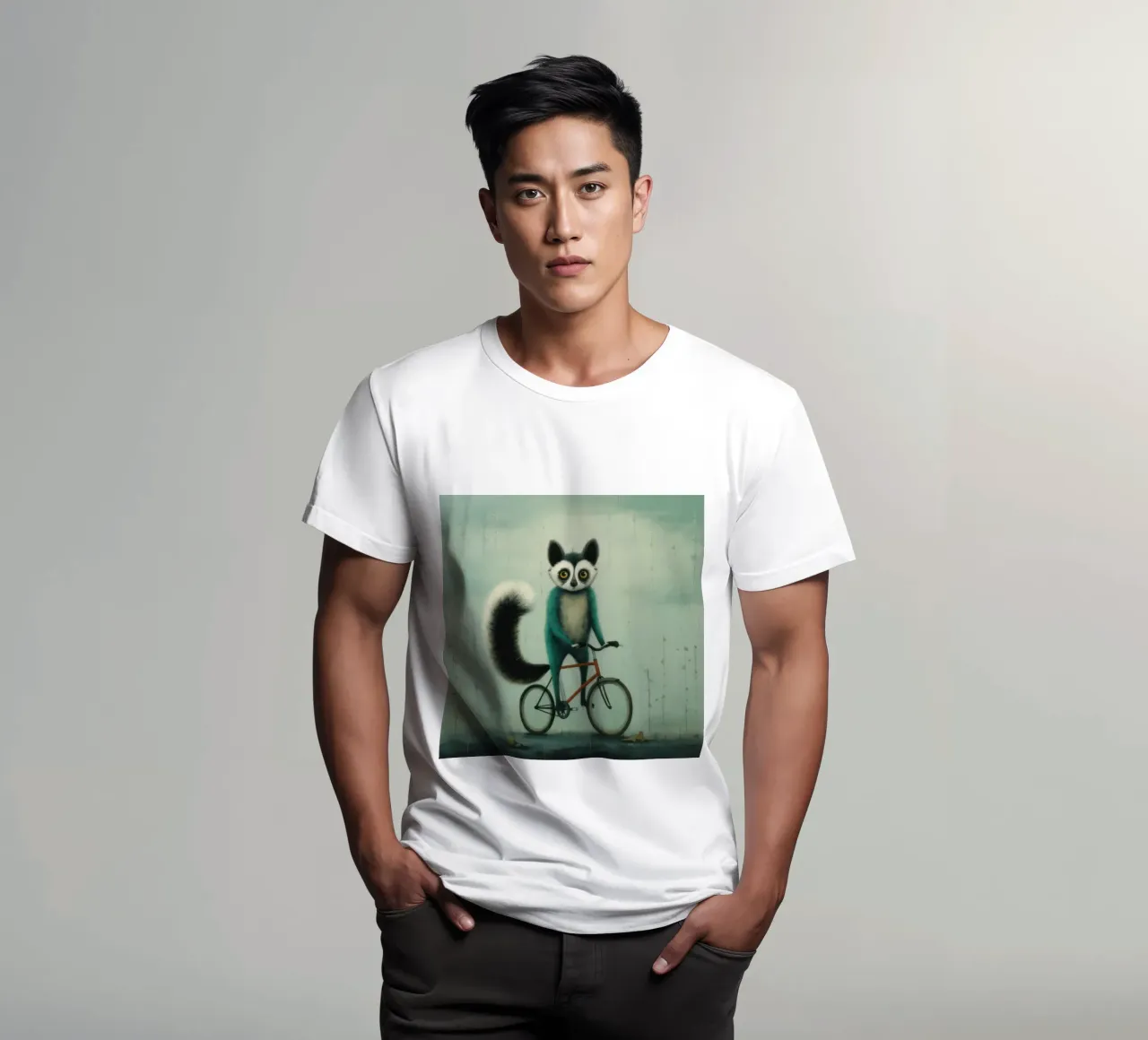 Lemure minimo 2 t-shirt da Minimal Animal Art