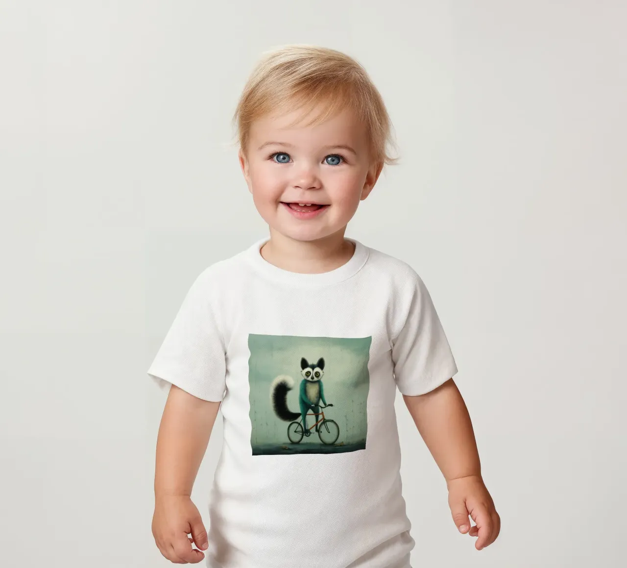 Lemure minimo 2 maglietta neonato da Minimal Animal Art