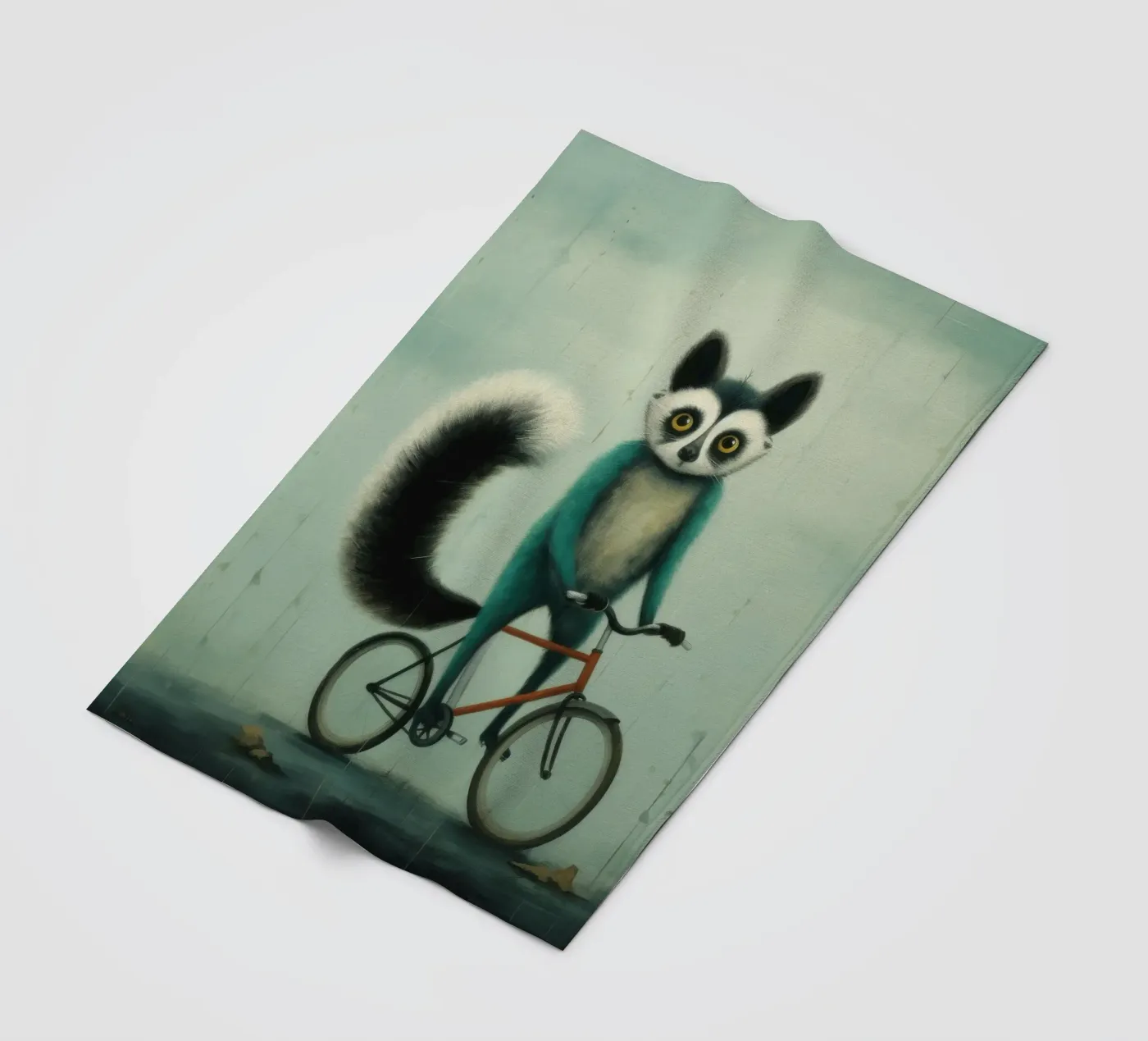 Minimo Lemur coperta in pile da Minimal Animal Art
