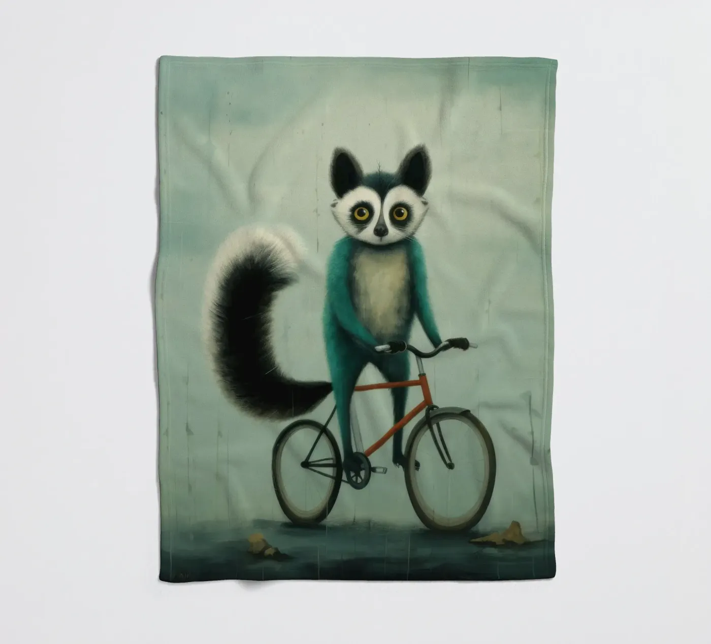 Minimo Lemur coperta in pile da Minimal Animal Art