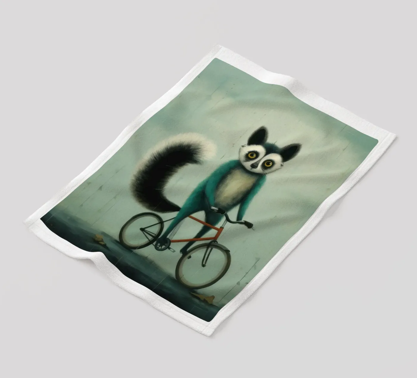 Minimo Lemur coperta in pile da Minimal Animal Art