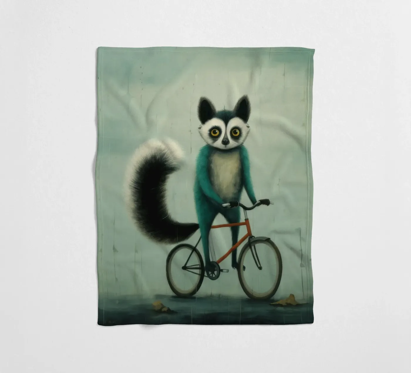 Minimo Lemur coperta in pile da Minimal Animal Art