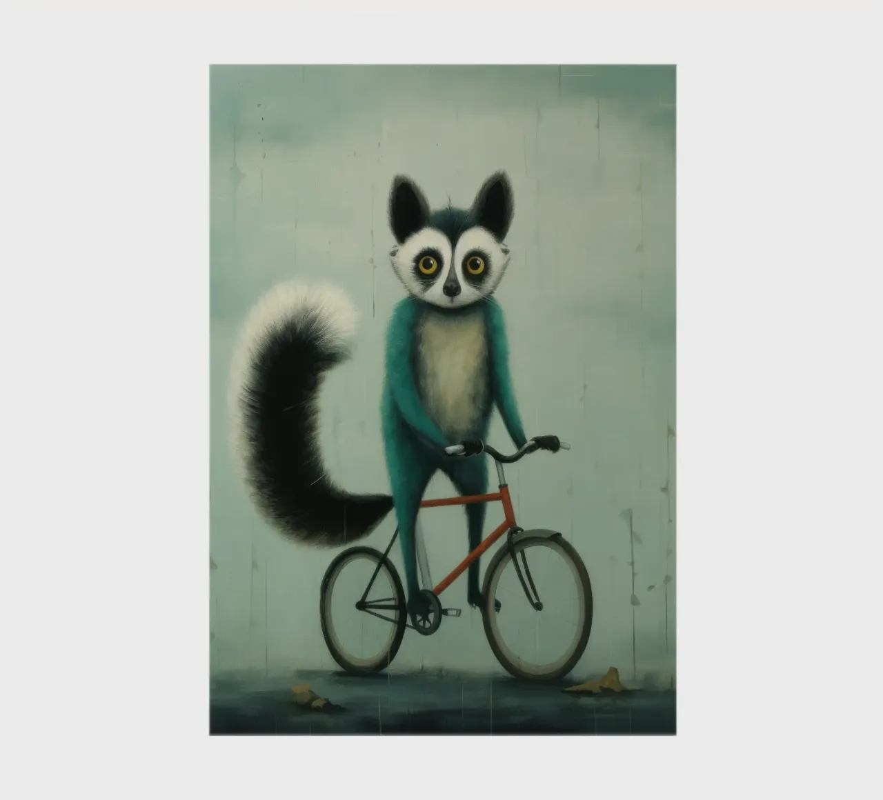 Minimal Lemur 2 notebook by Minimal Animal Art