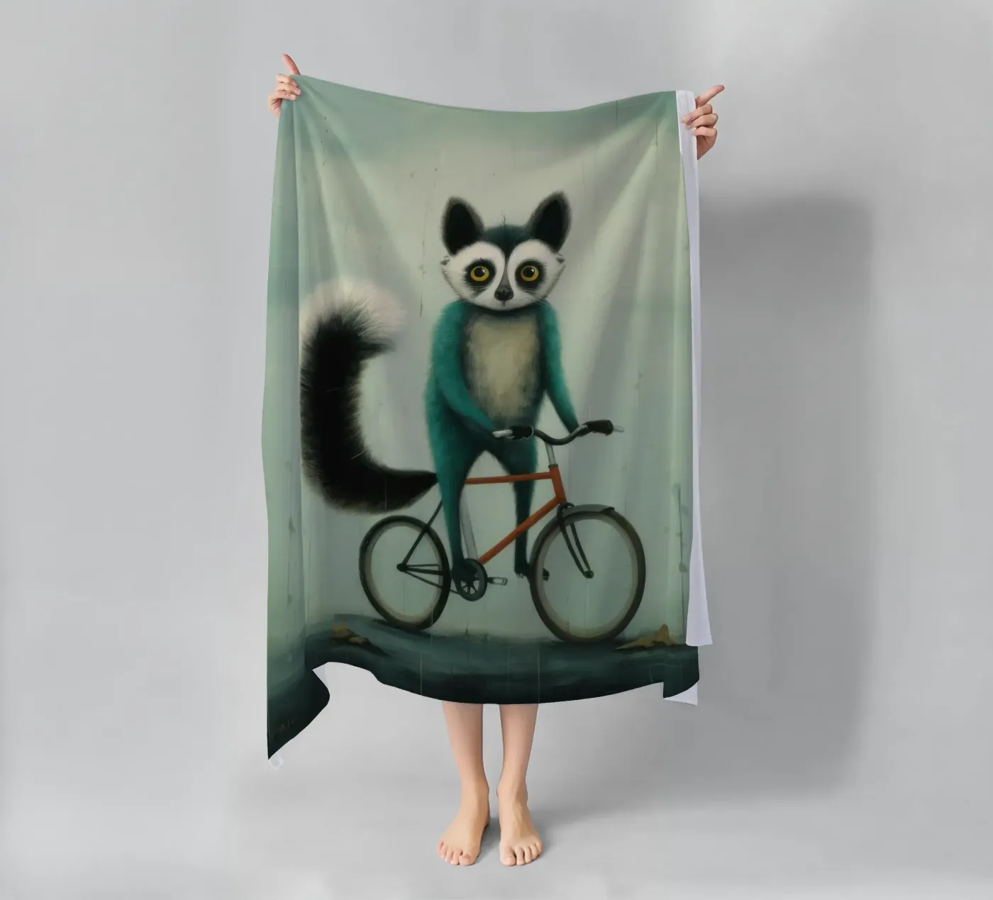Minimal Lemur serviette de plage de Minimal Animal Art