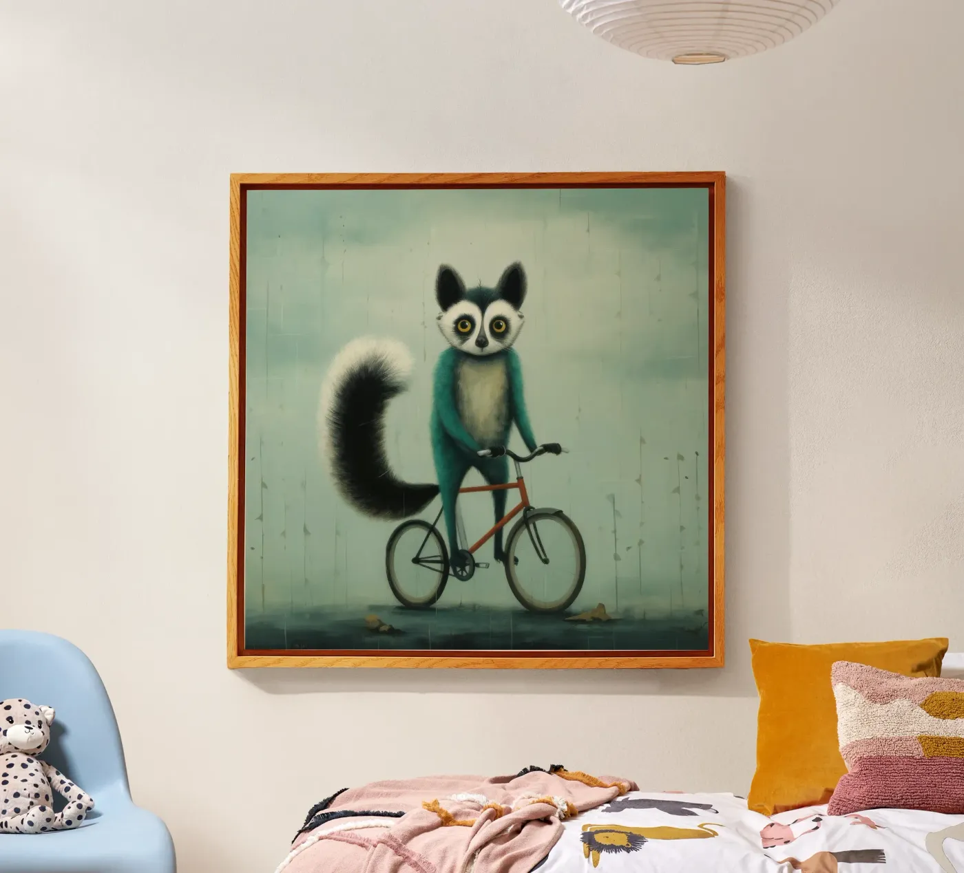 Minimal Lemur Acryl-Glas von Minimal Animal Art
