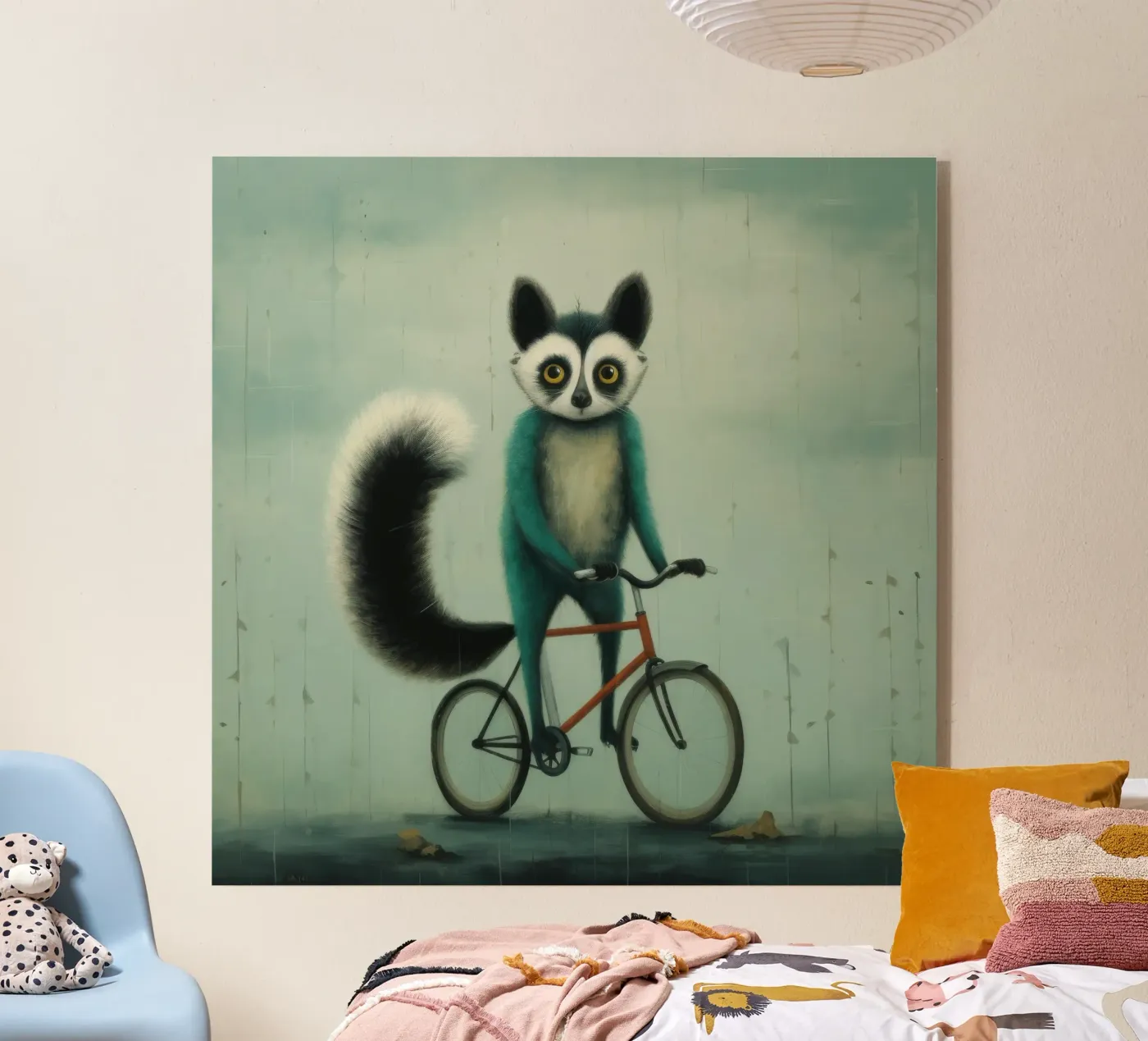 Minimal Lemur Acryl-Glas von Minimal Animal Art