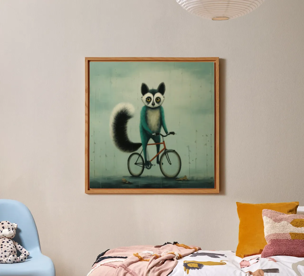 Lemure minimo 2 alluminio dibond da Minimal Animal Art