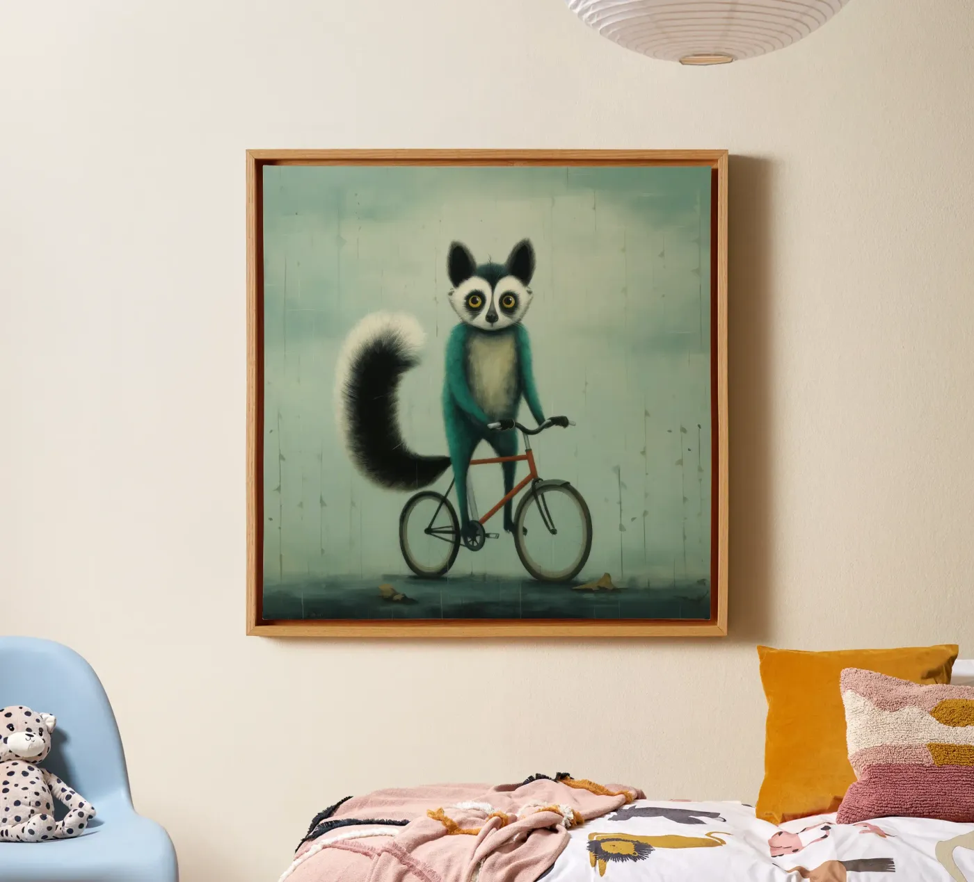 Minimal Lemur tela da Minimal Animal Art