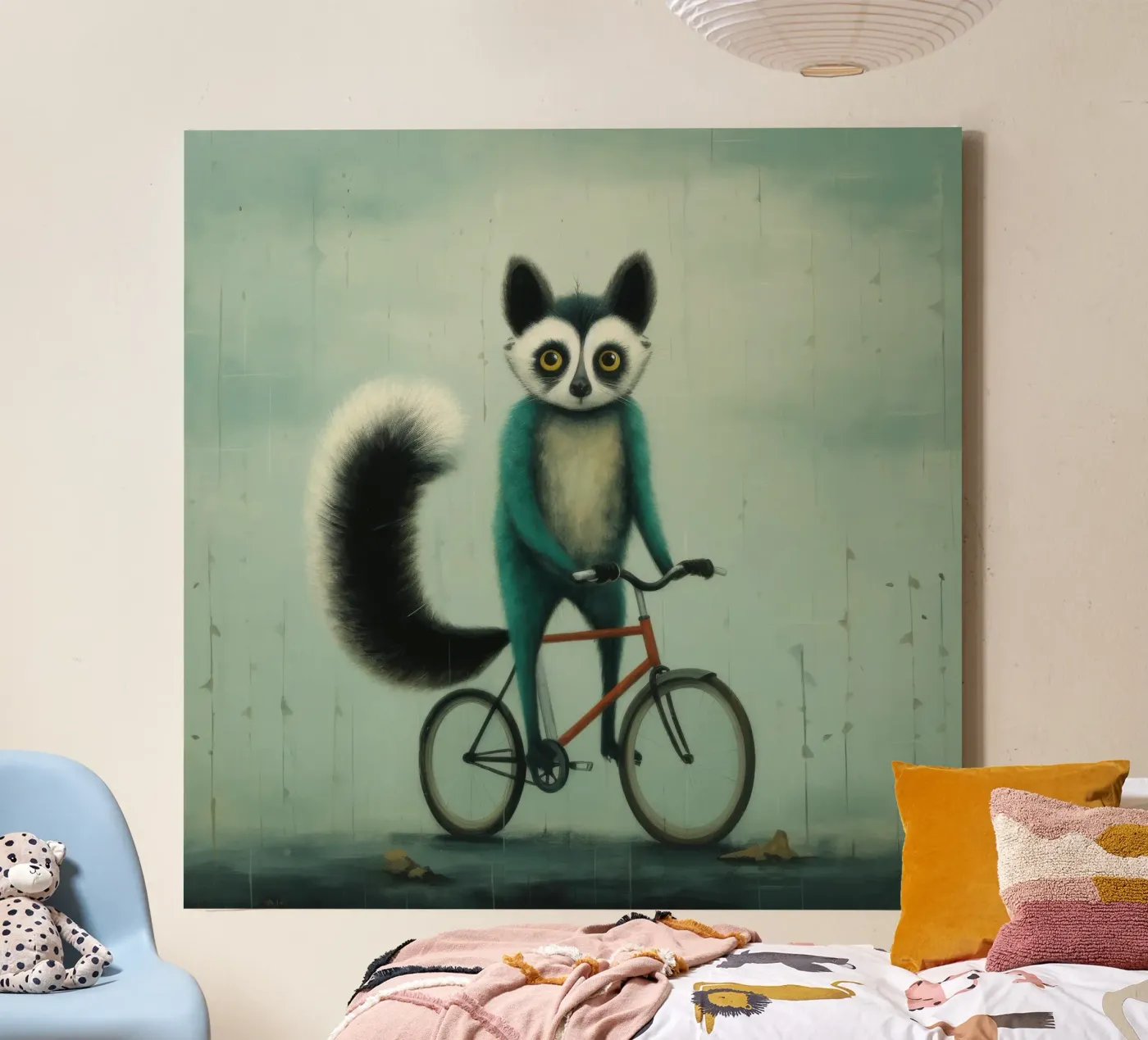 Minimal Lemur tela da Minimal Animal Art