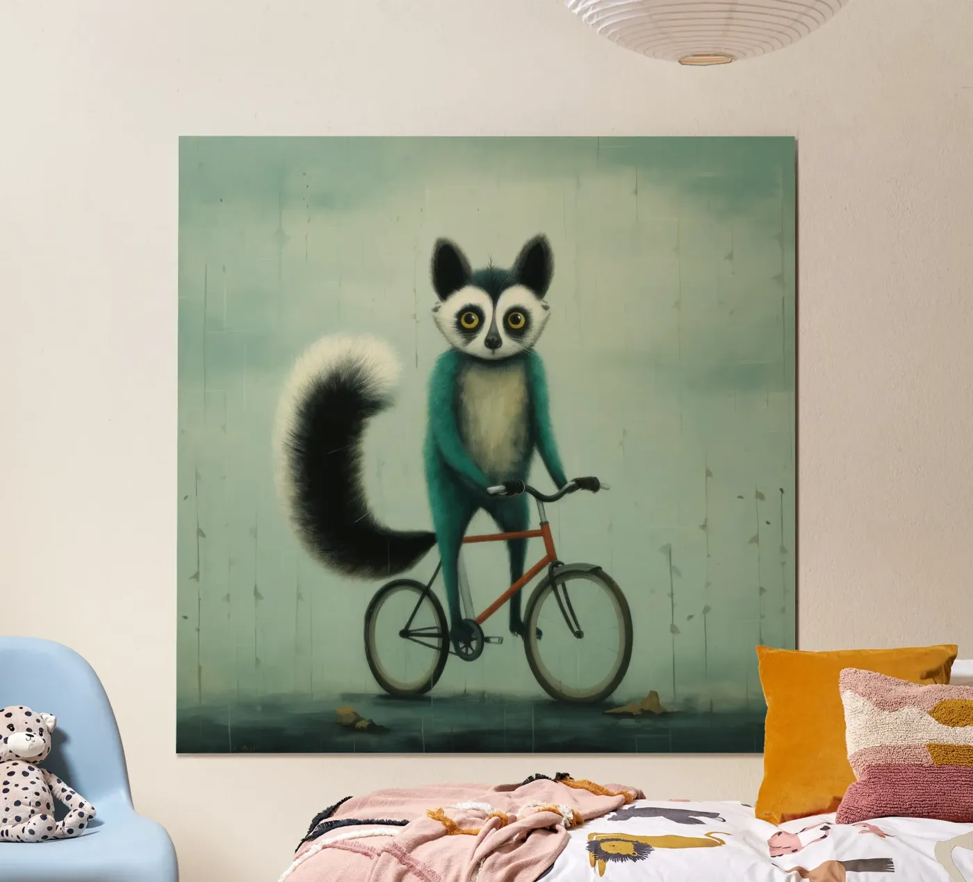 Minimal Lemur Poster von Minimal Animal Art