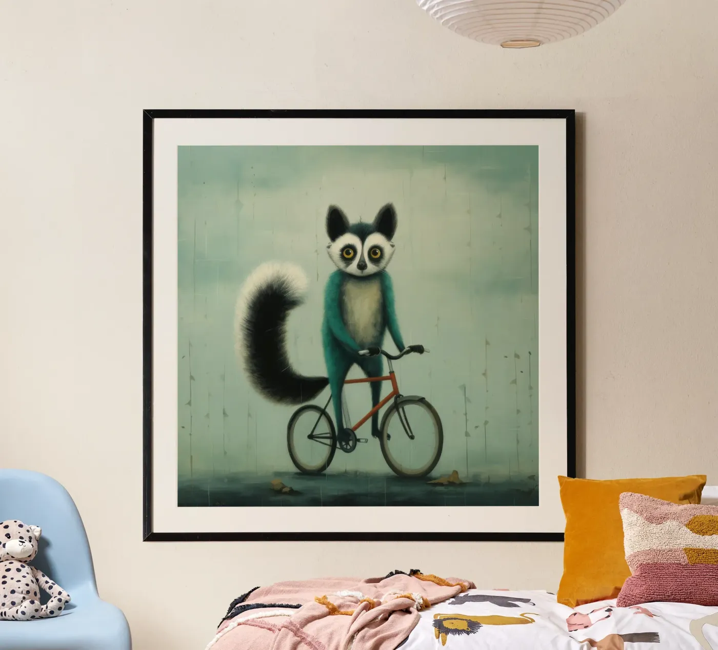 Minimal Lemur Poster von Minimal Animal Art