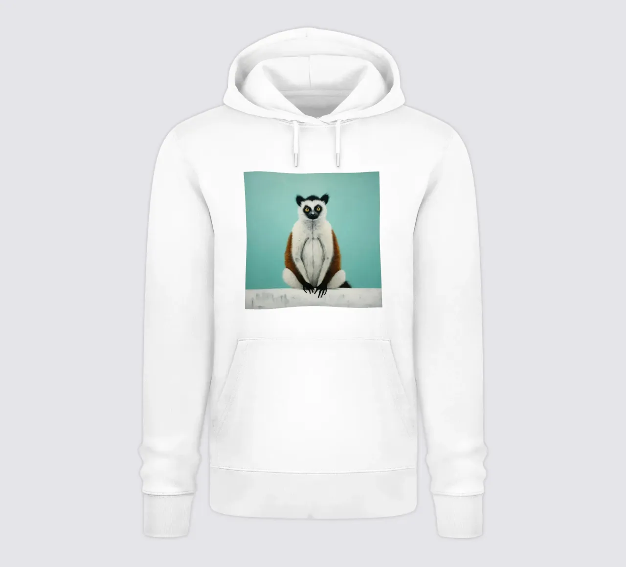 Lemure minimo 3 felpa con cappuccio da Minimal Animal Art