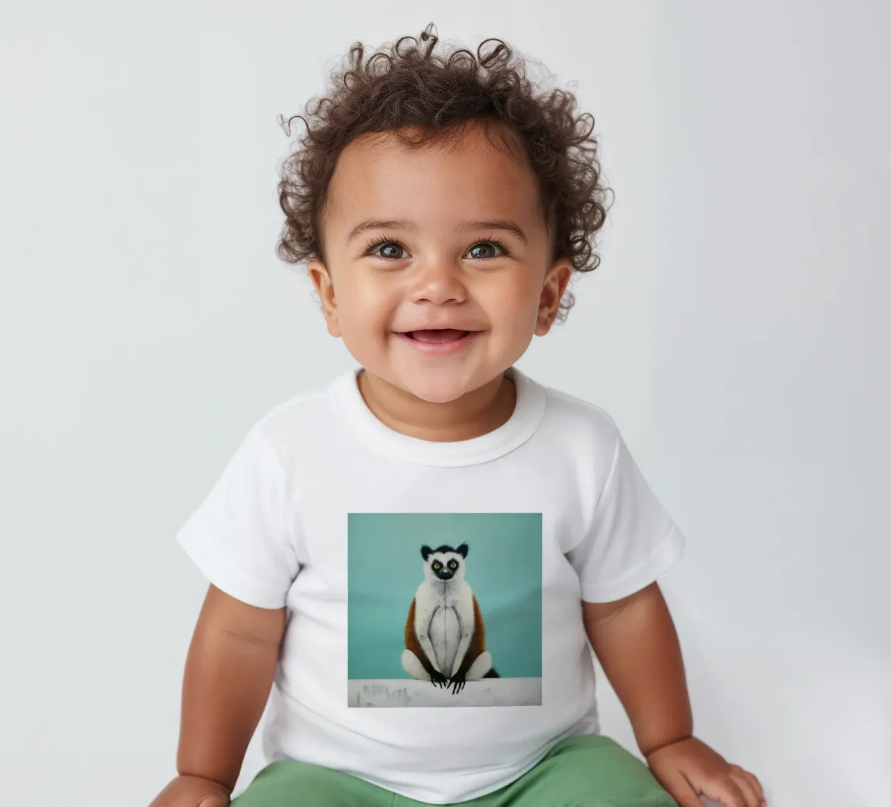 Lemure minimo 3 maglietta neonato da Minimal Animal Art