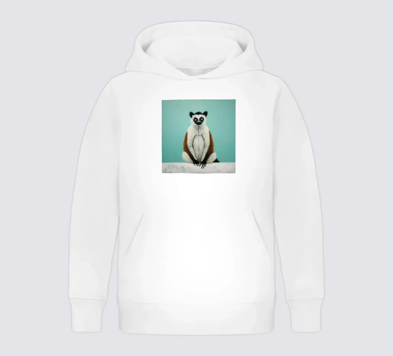 Lemure minimo 3 felpa bambino con cappuccio da Minimal Animal Art