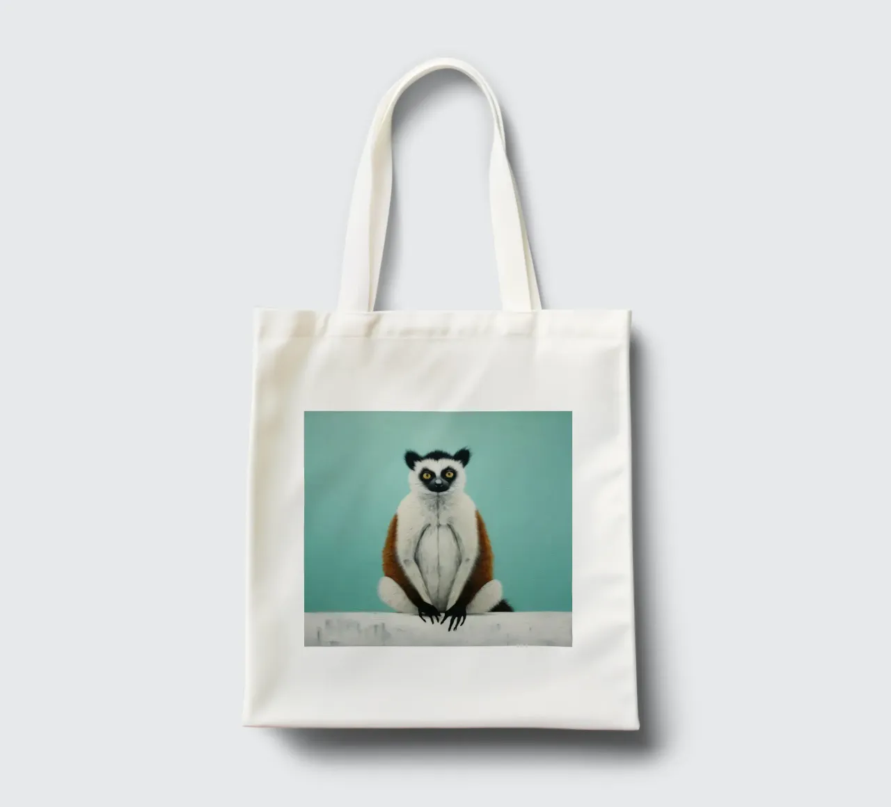 Lemure minimo 3 borsa in juta da Minimal Animal Art