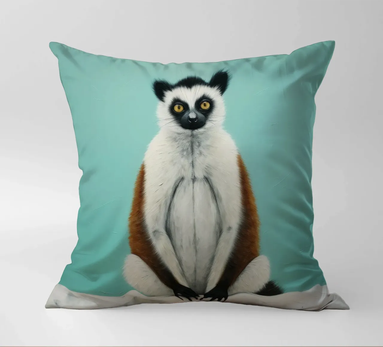 Lemure minimo 3 cuscino da Minimal Animal Art