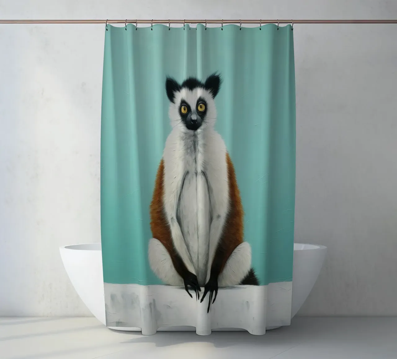 Lemure minimo 3 tenda da doccia da Minimal Animal Art