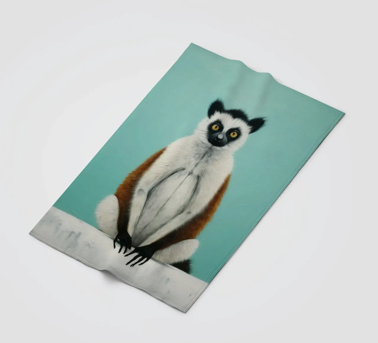 Lemure minimo 3 coperta in pile da Minimal Animal Art
