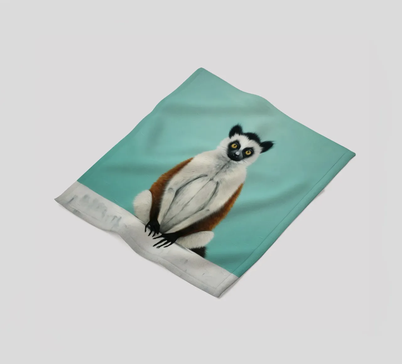 Lemure minimo 3 coperta in pile da Minimal Animal Art