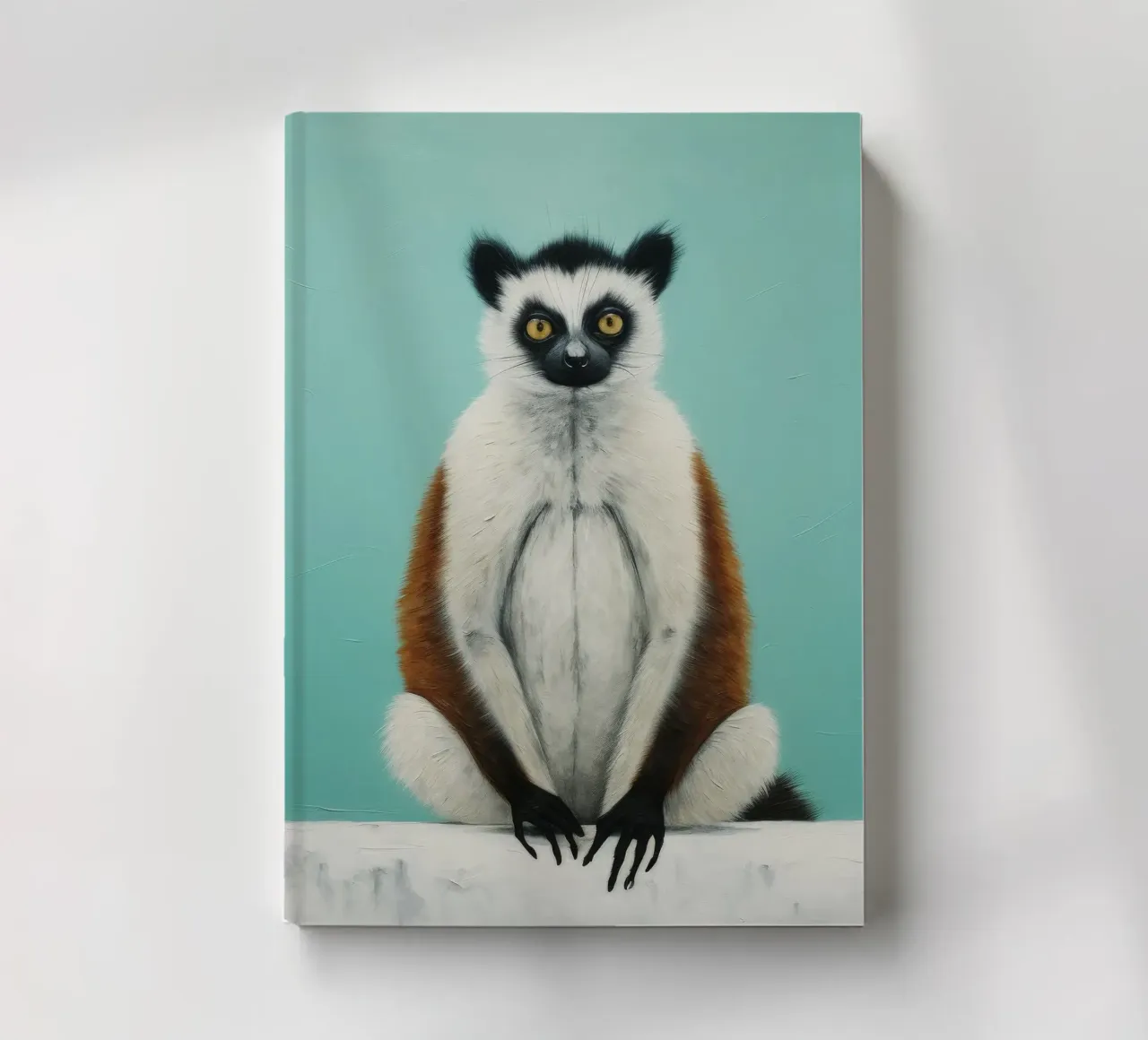 Minimum Lemur 3 notebook by Minimal Animal Art